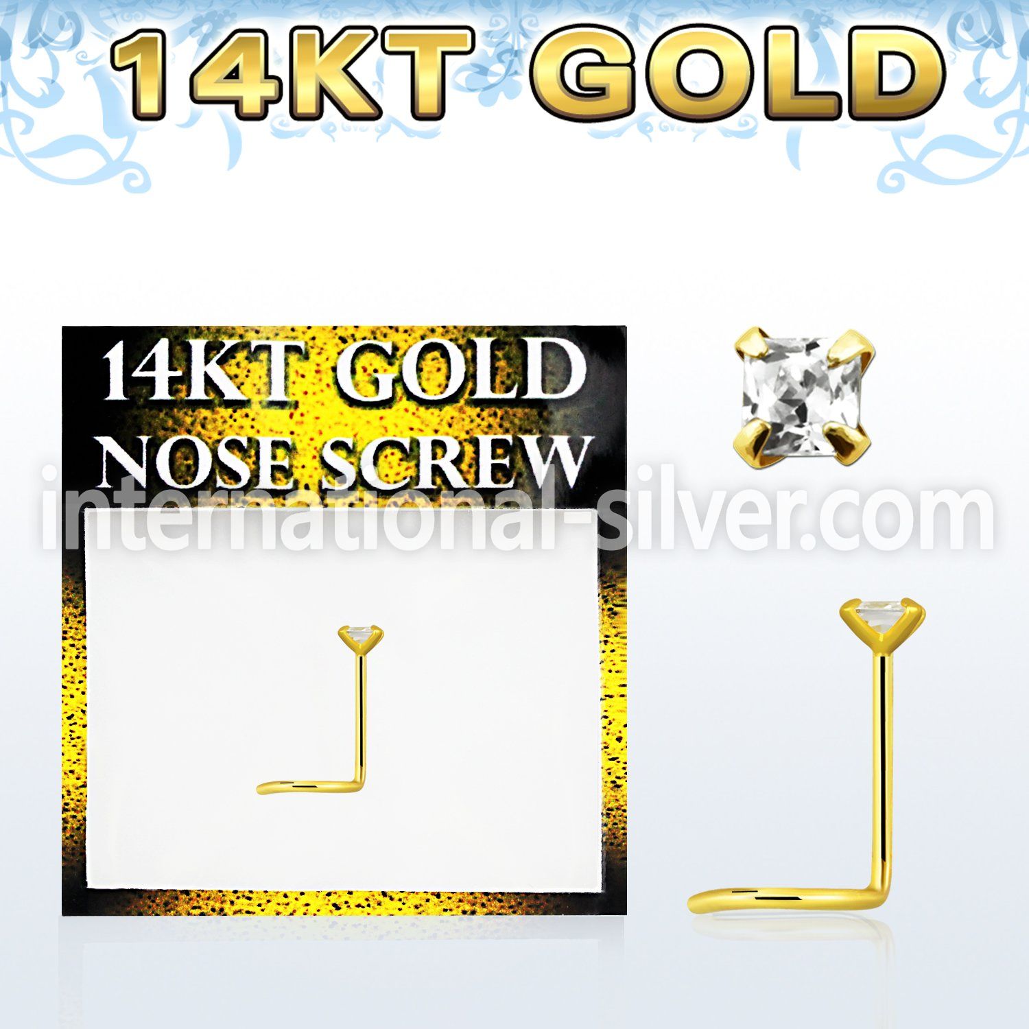 gszqm1 l shape nose studs gold nose