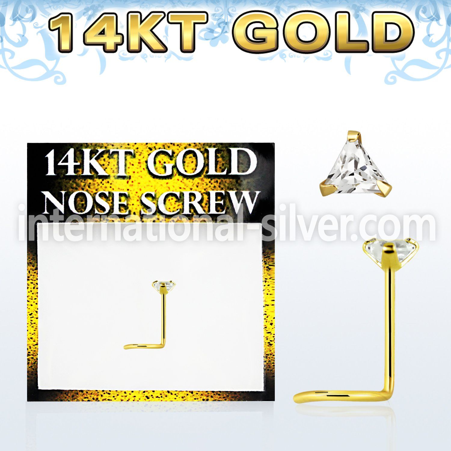 gsztm1 l shape nose studs gold nose