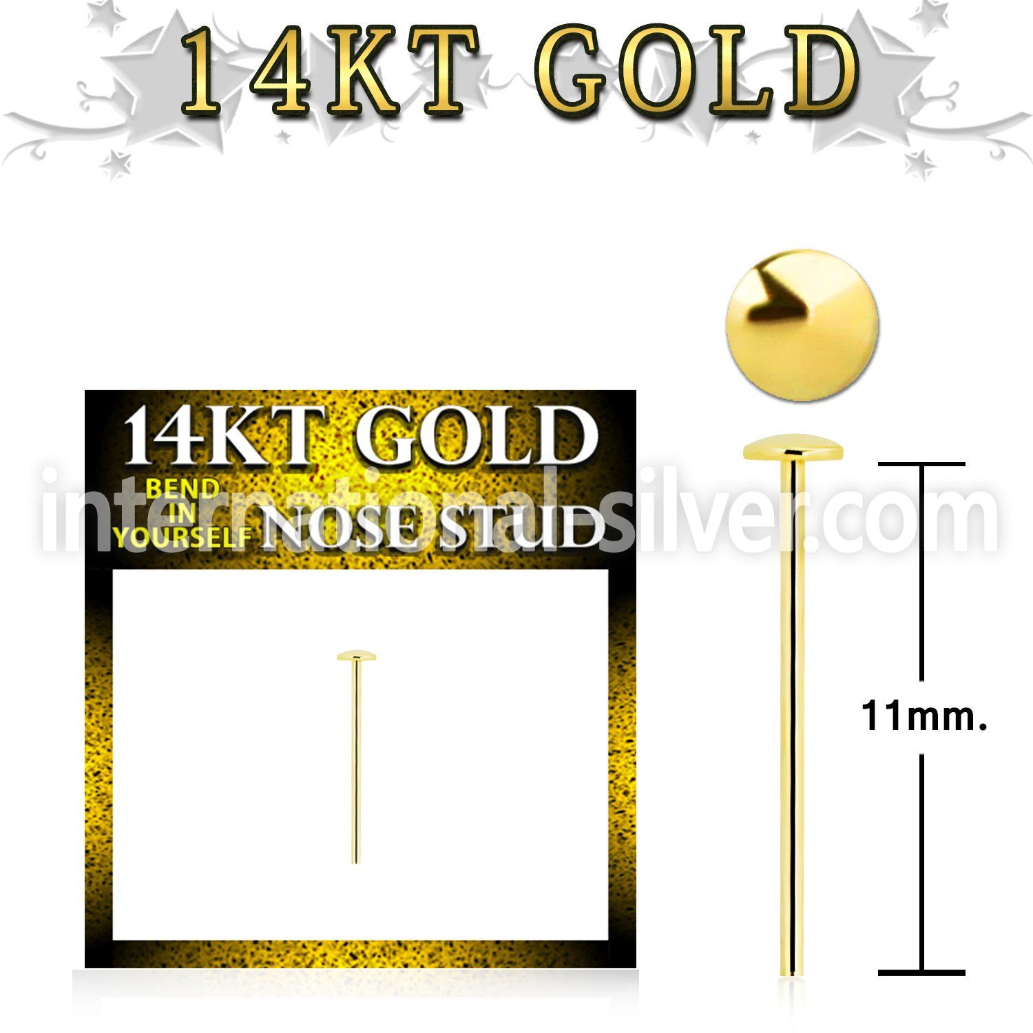 gysrd bend it to fit nose studs gold nose