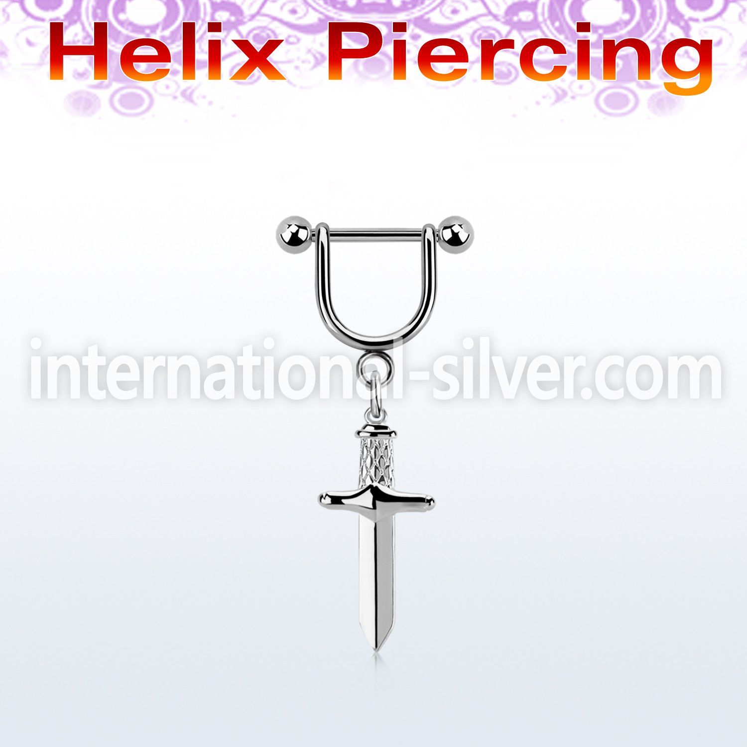heud11 surgical steel barbells helix piercing