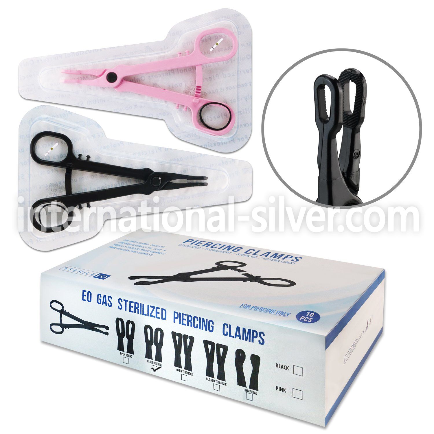 iclampa sterilized single use piercing clamp rounded top forceps