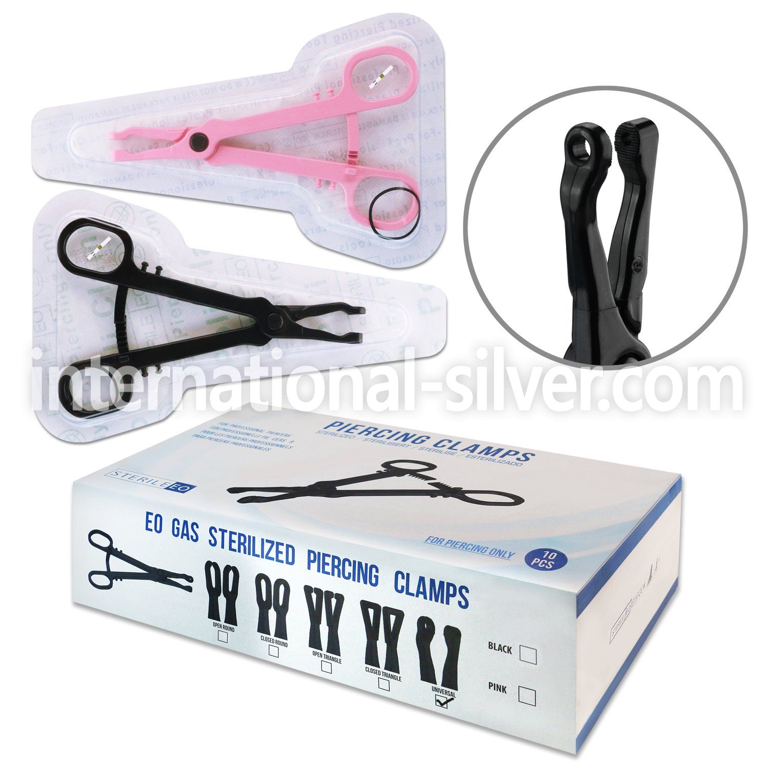 iclampe sterilized single use piercing clamp universal shaped forceps