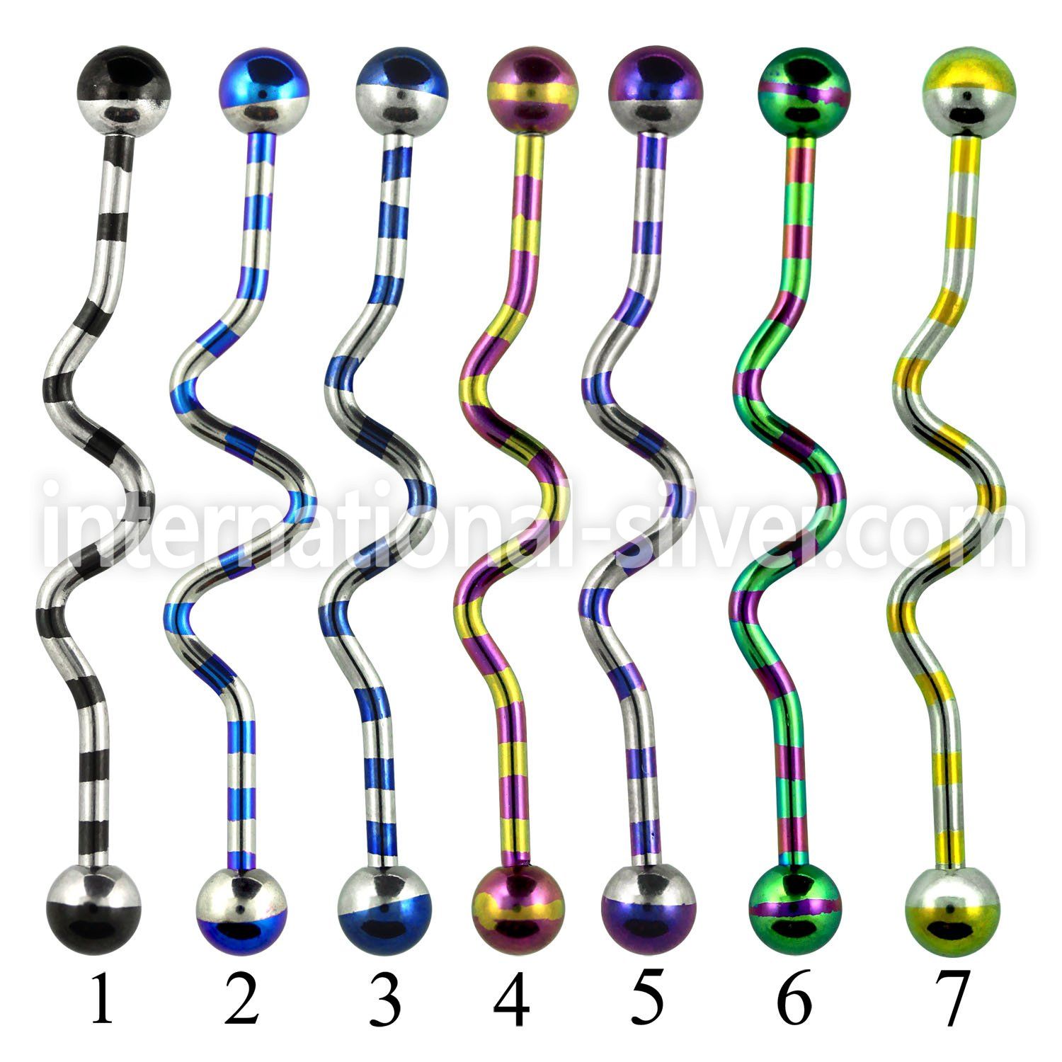 idat14 straight barbells anodized surgical steel 316l 