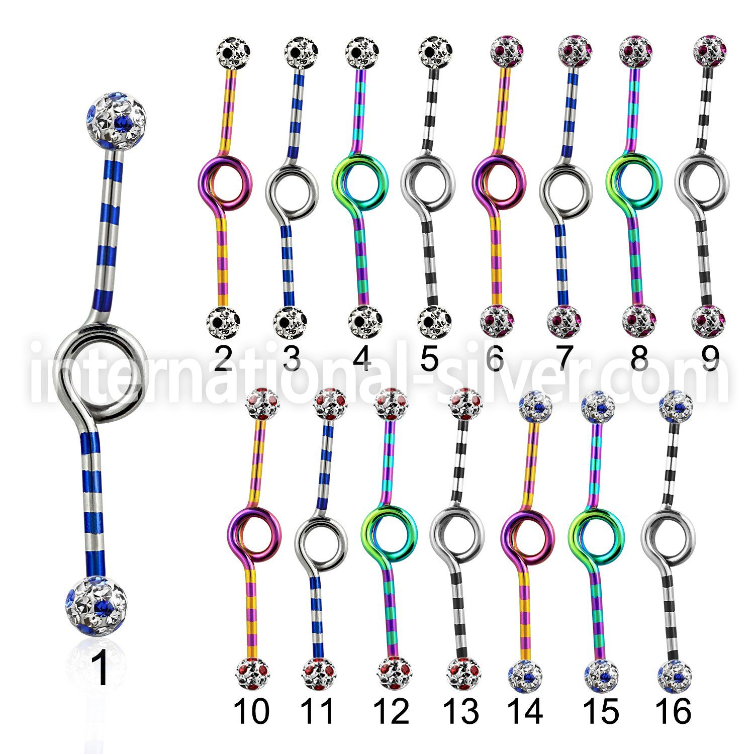 idbtfr5a straight barbells anodized surgical steel 316l 