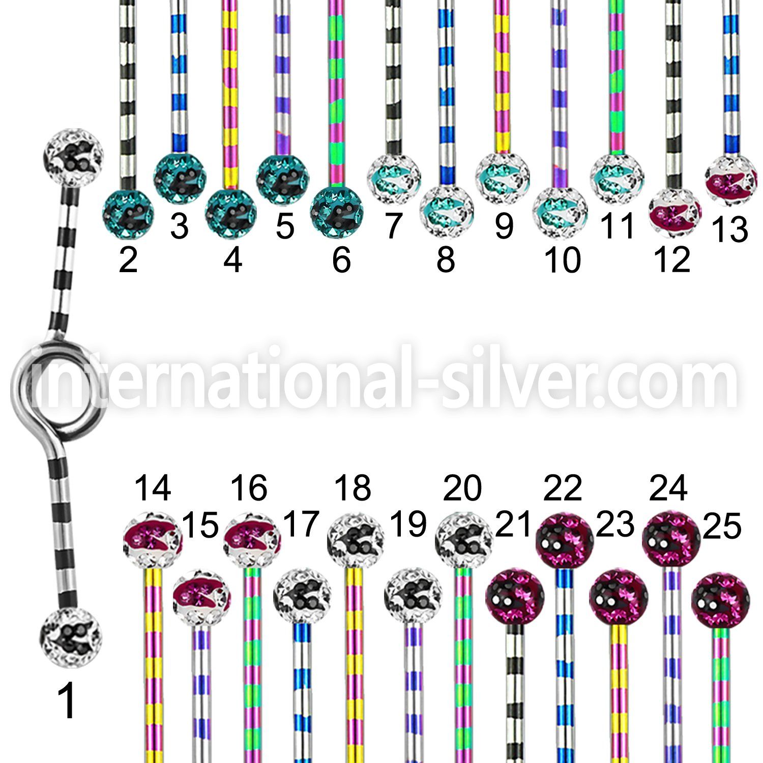 idbtfr5c straight barbells anodized surgical steel 316l 