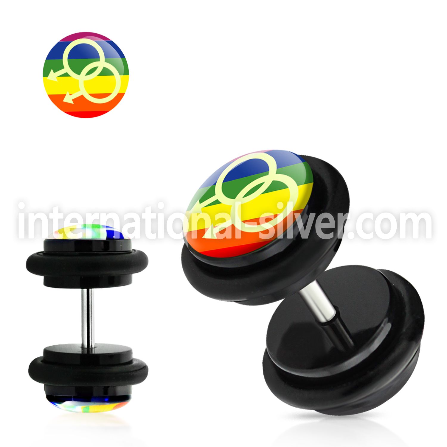 ilvgr10 cheaters  illusion plugs and tapers acrylic body jewelry belly button