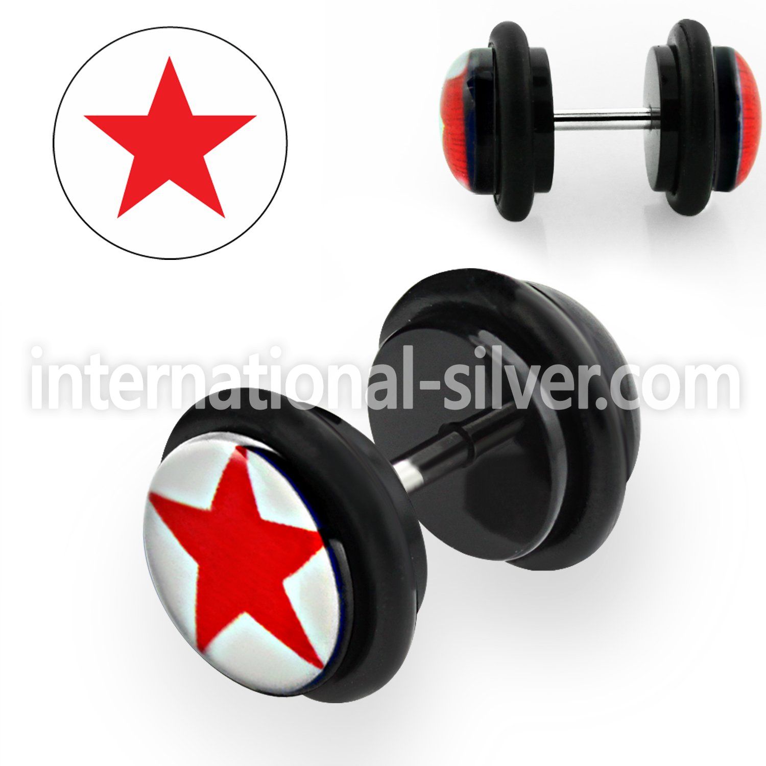 ilvgr15 cheaters  illusion plugs and tapers acrylic body jewelry belly button
