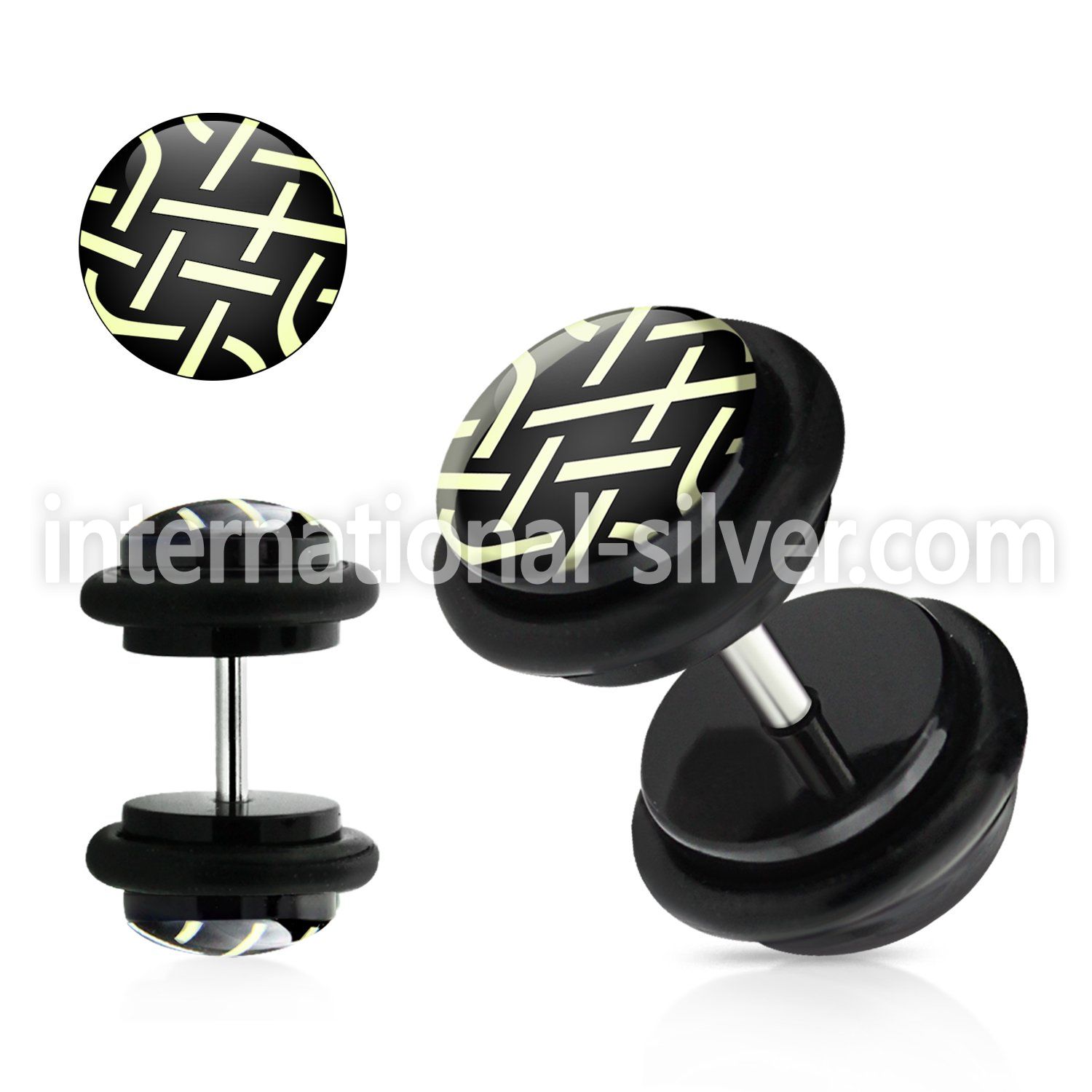 ilvgr20 cheaters  illusion plugs and tapers acrylic body jewelry belly button