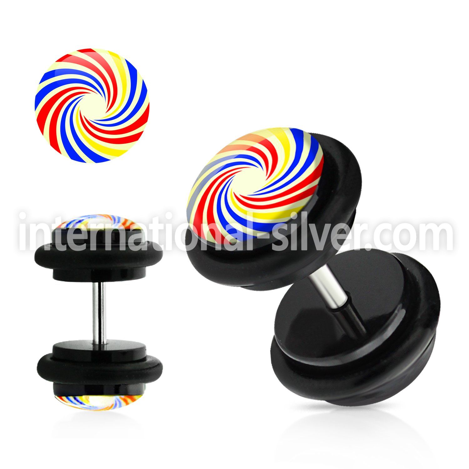 ilvgr22 cheaters  illusion plugs and tapers acrylic body jewelry belly button