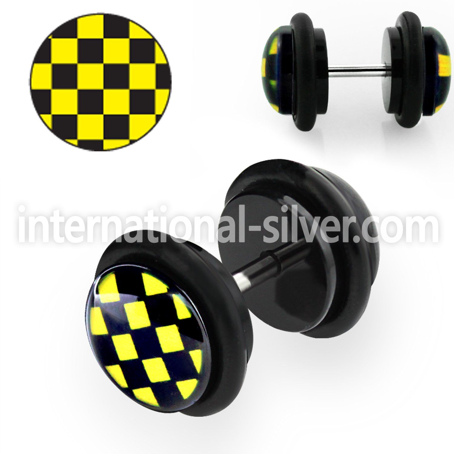 ilvgr24 cheaters  illusion plugs and tapers acrylic body jewelry belly button