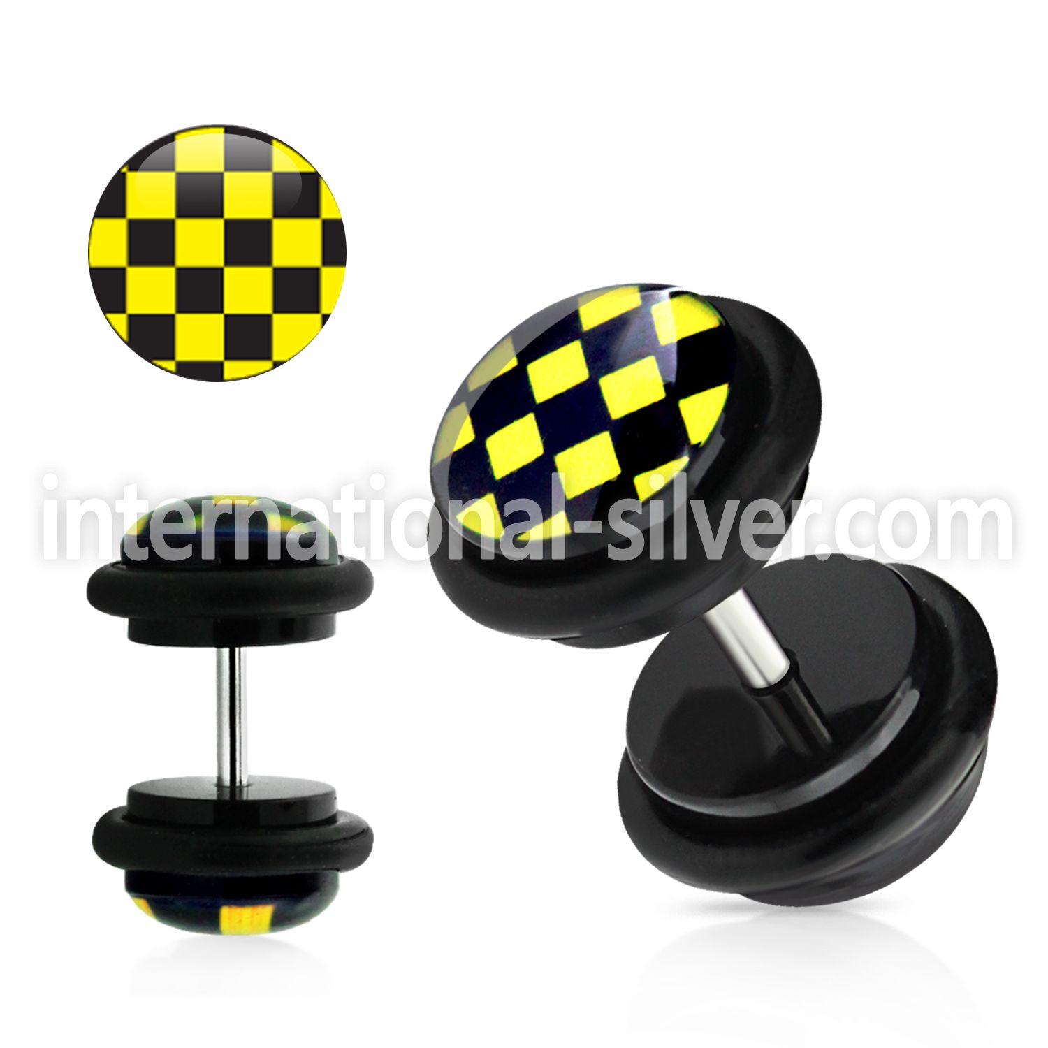 ilvgr24 cheaters  illusion plugs and tapers acrylic body jewelry belly button