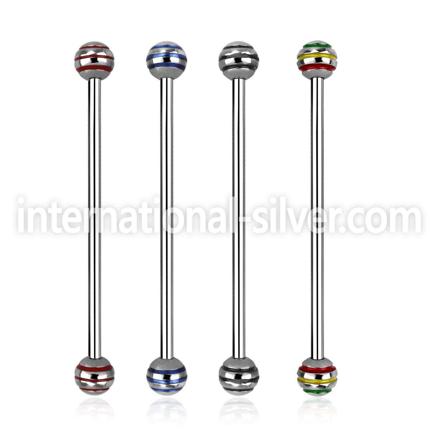 indby5 straight barbells anodized surgical steel 316l 