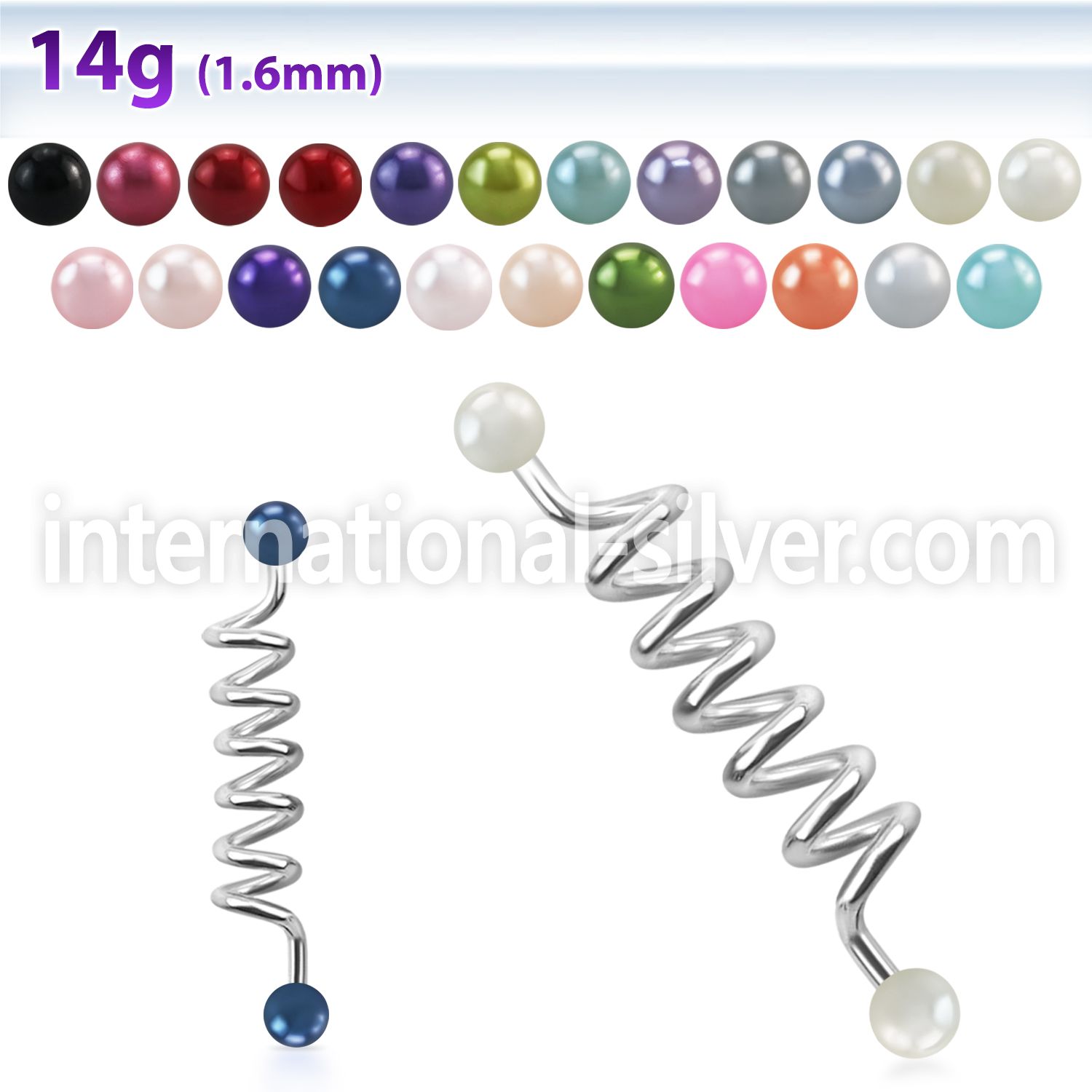 indpr5 straight barbells surgical steel 316l with acrylic parts 