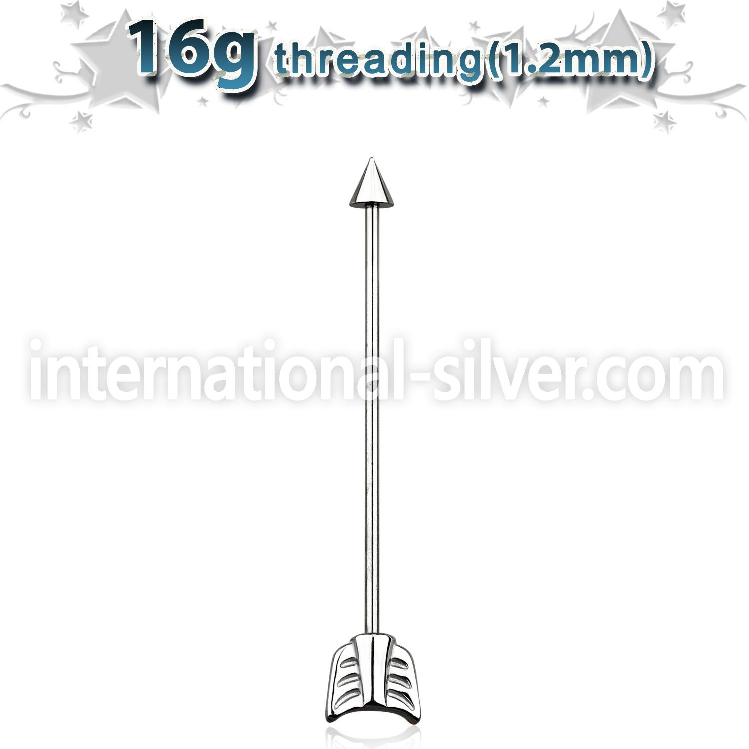 indsaw straight barbells surgical steel 316l 