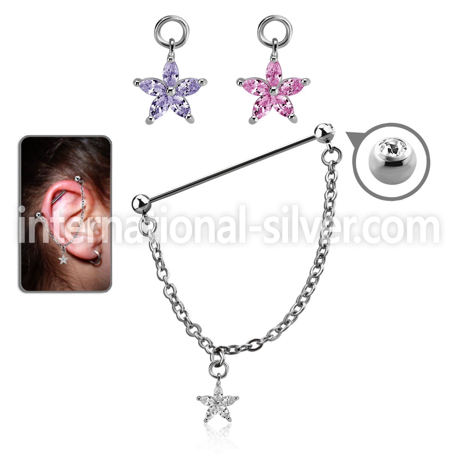 indsdz2 straight barbells surgical steel 316l helix