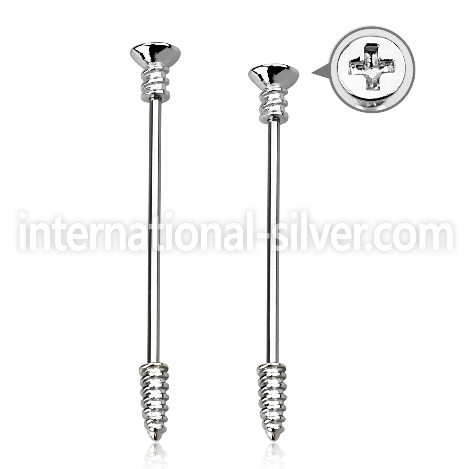 indsh19 straight barbells surgical steel 316l 