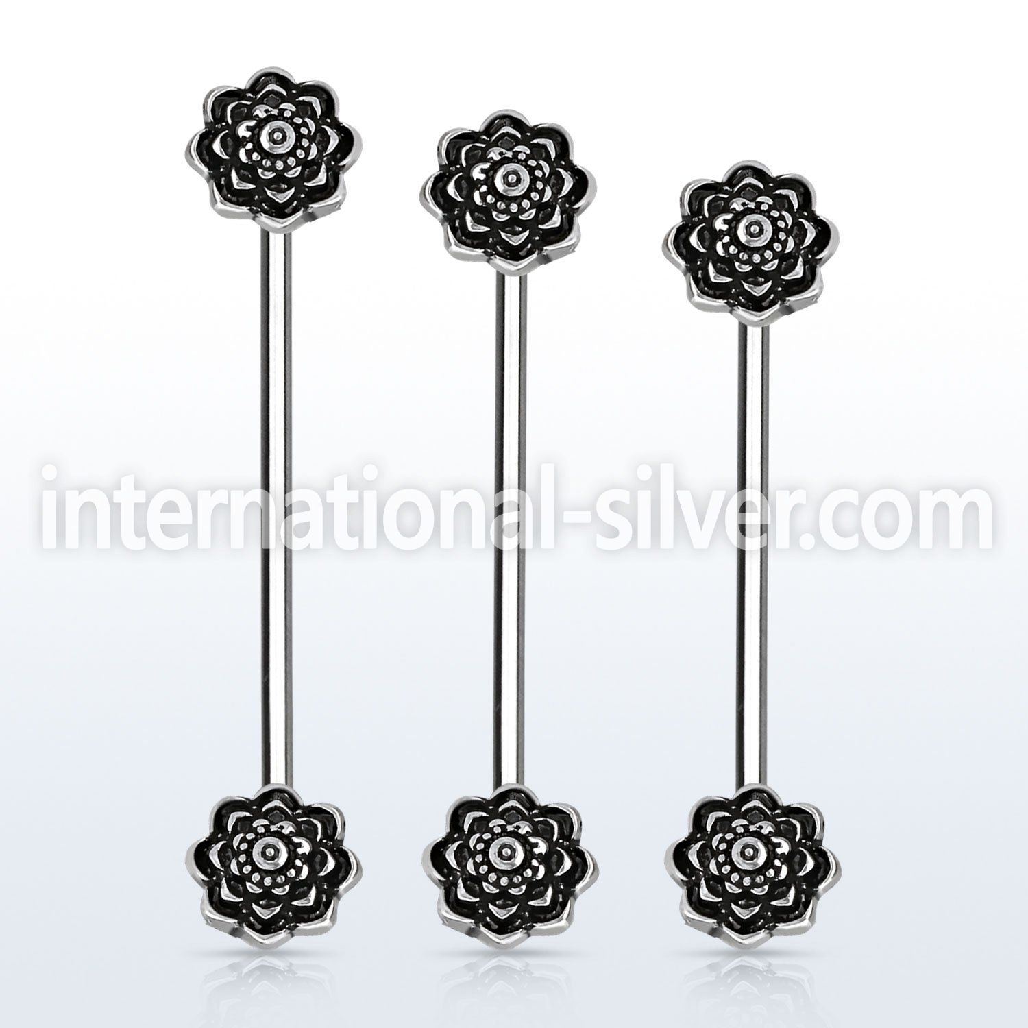 indsh34 straight barbells surgical steel 316l helix