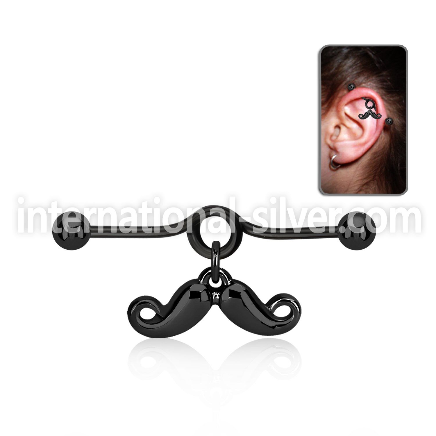indtd2 straight barbells surgical steel 316l helix
