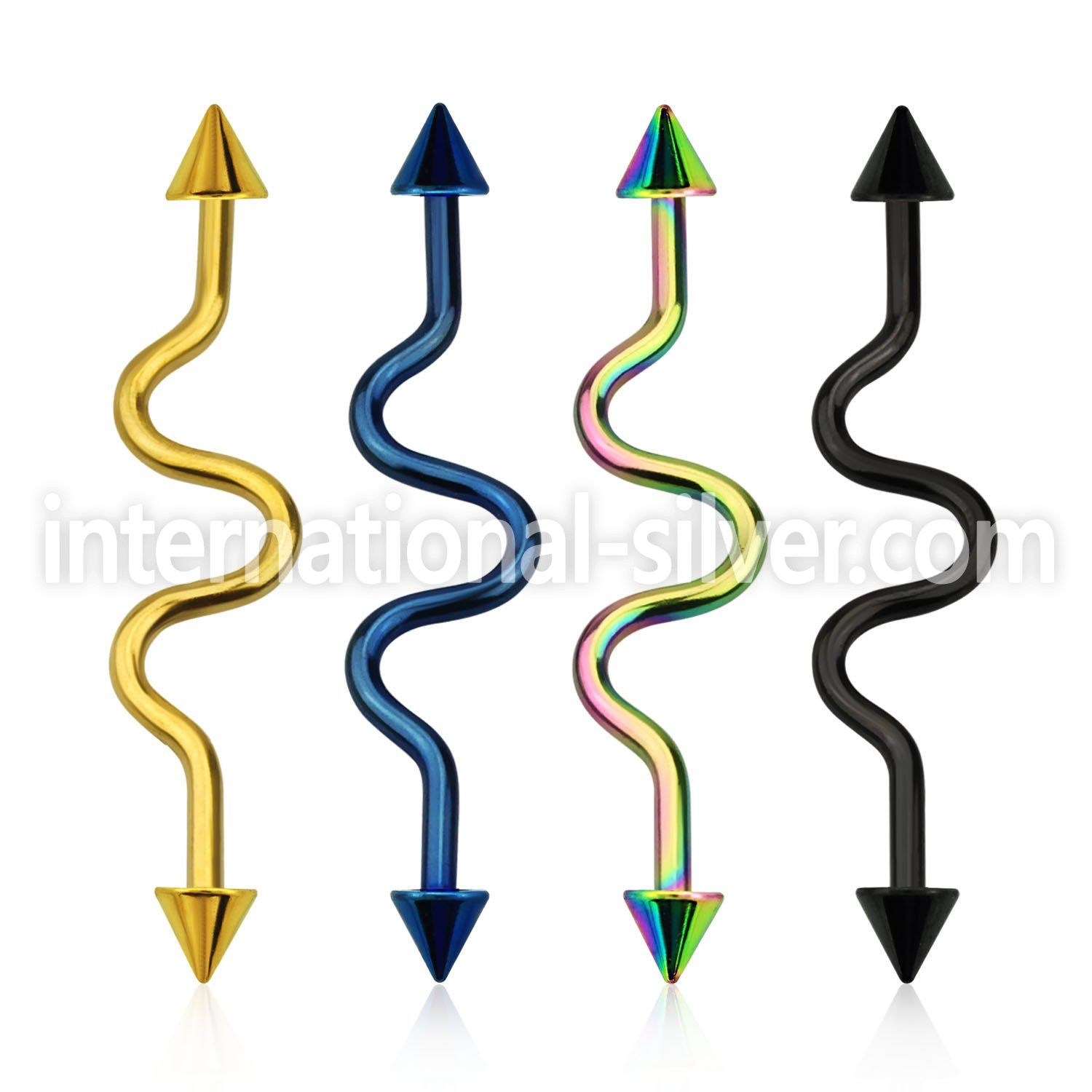 intacn5 straight barbells anodized surgical steel 316l 