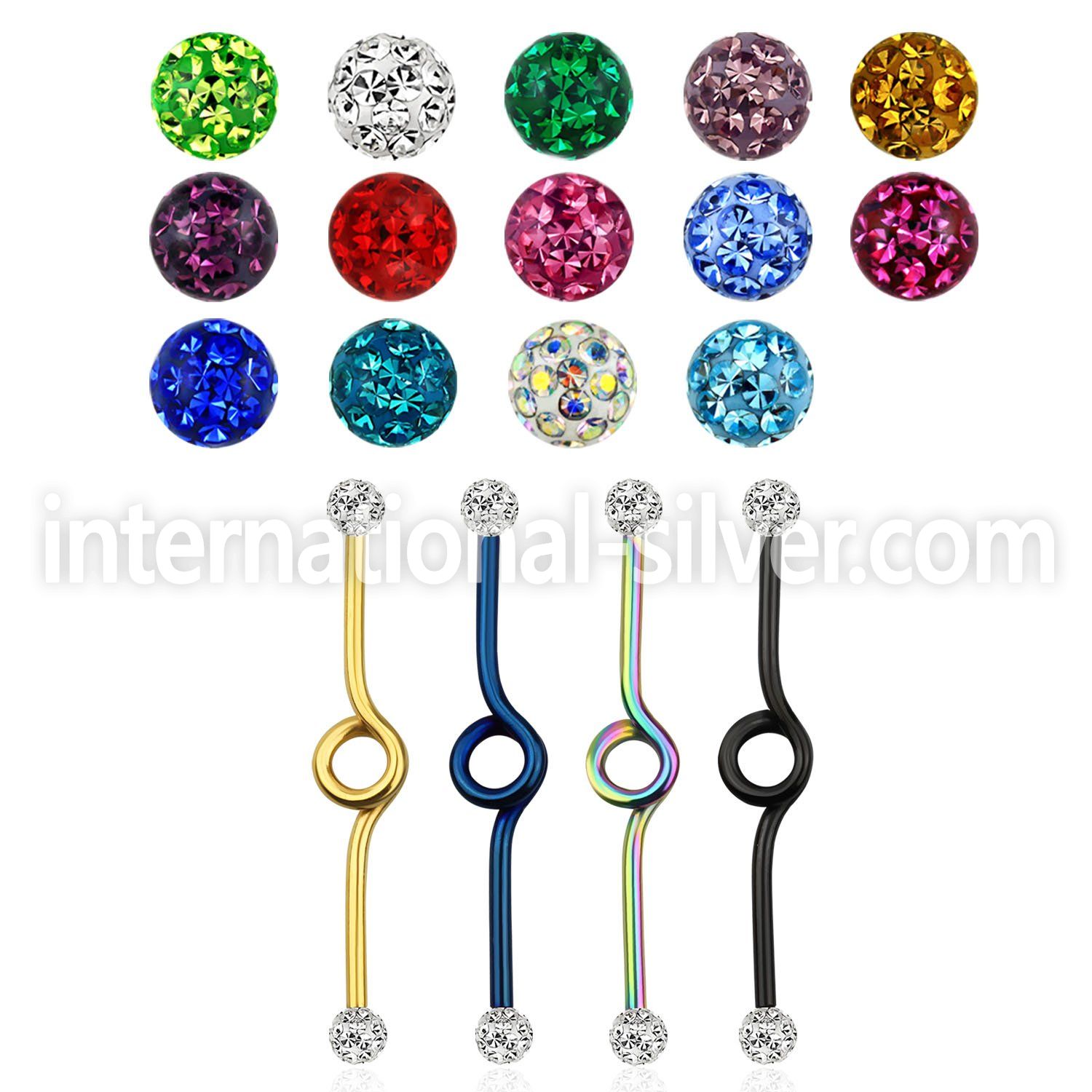 intbfr5 straight barbells anodized surgical steel 316l 