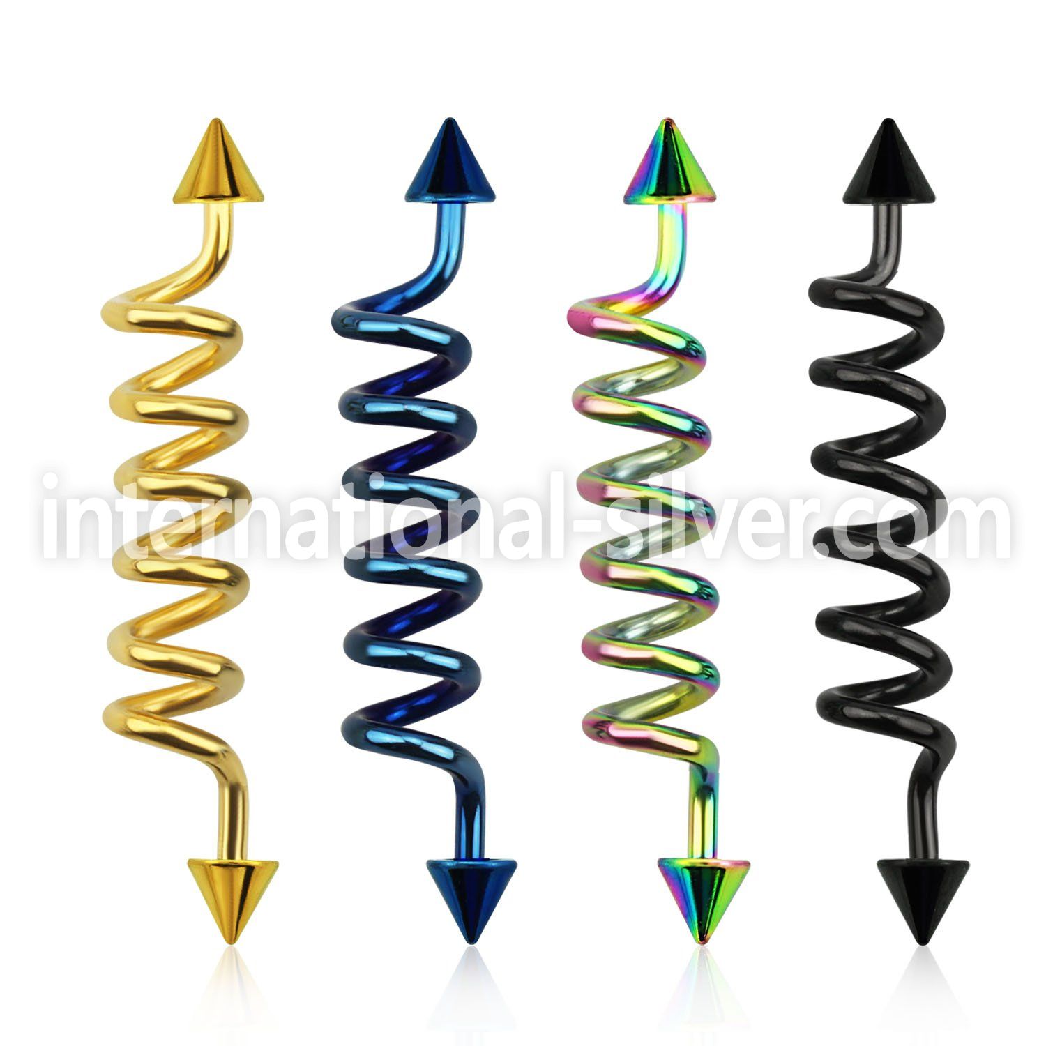 intdcn5 straight barbells anodized surgical steel 316l 