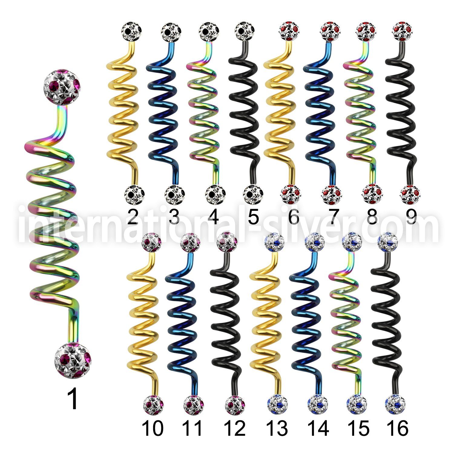 intdfr5a straight barbells anodized surgical steel 316l 