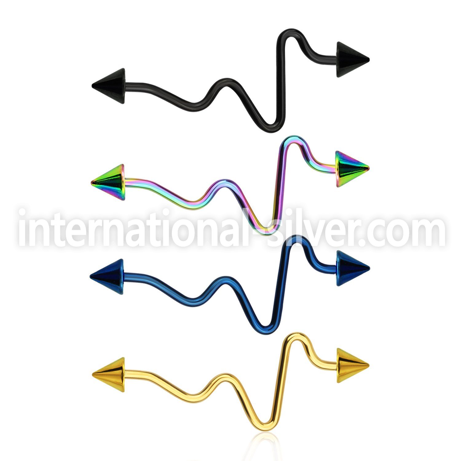 intecn5 straight barbells anodized surgical steel 316l 