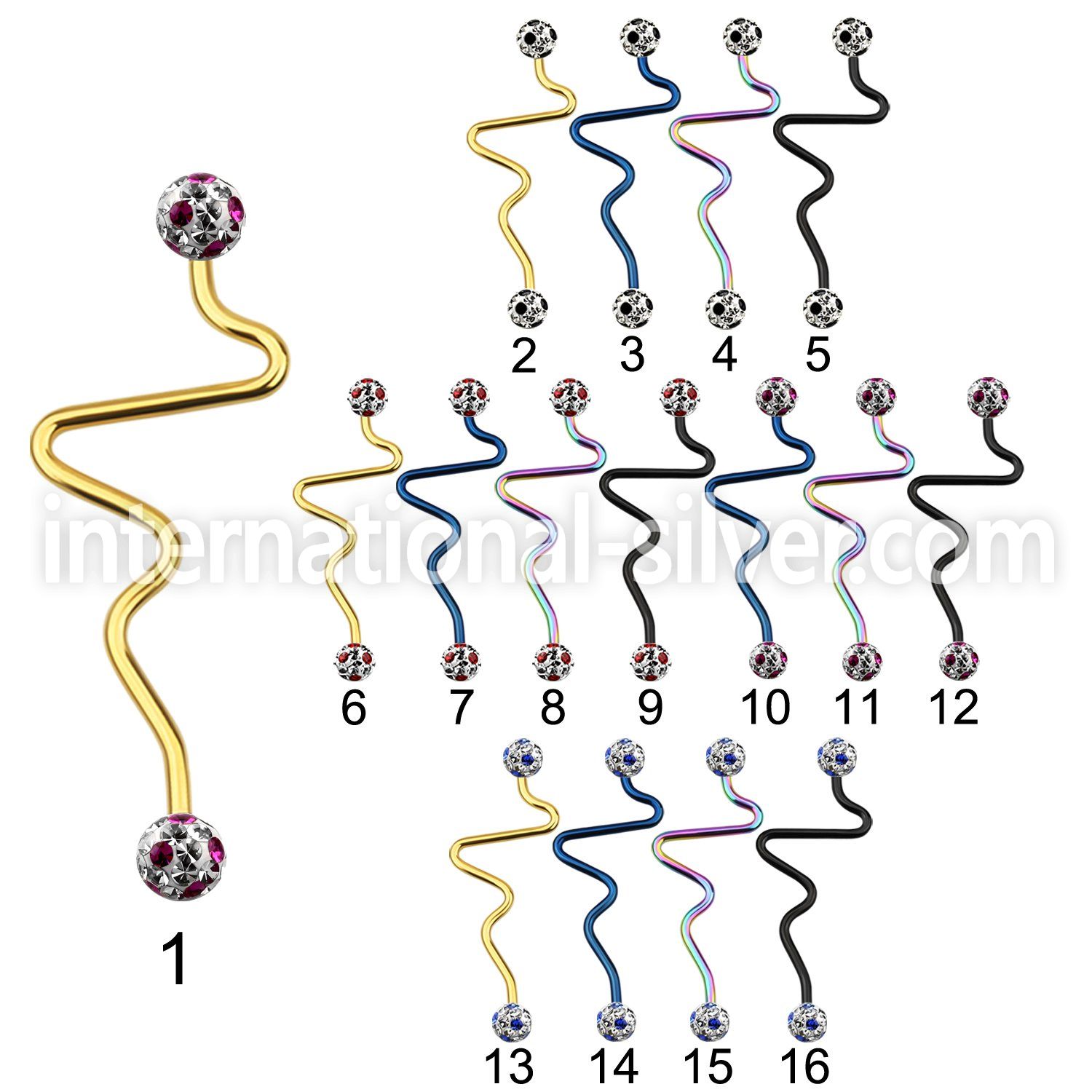 intefr5a straight barbells anodized surgical steel 316l 