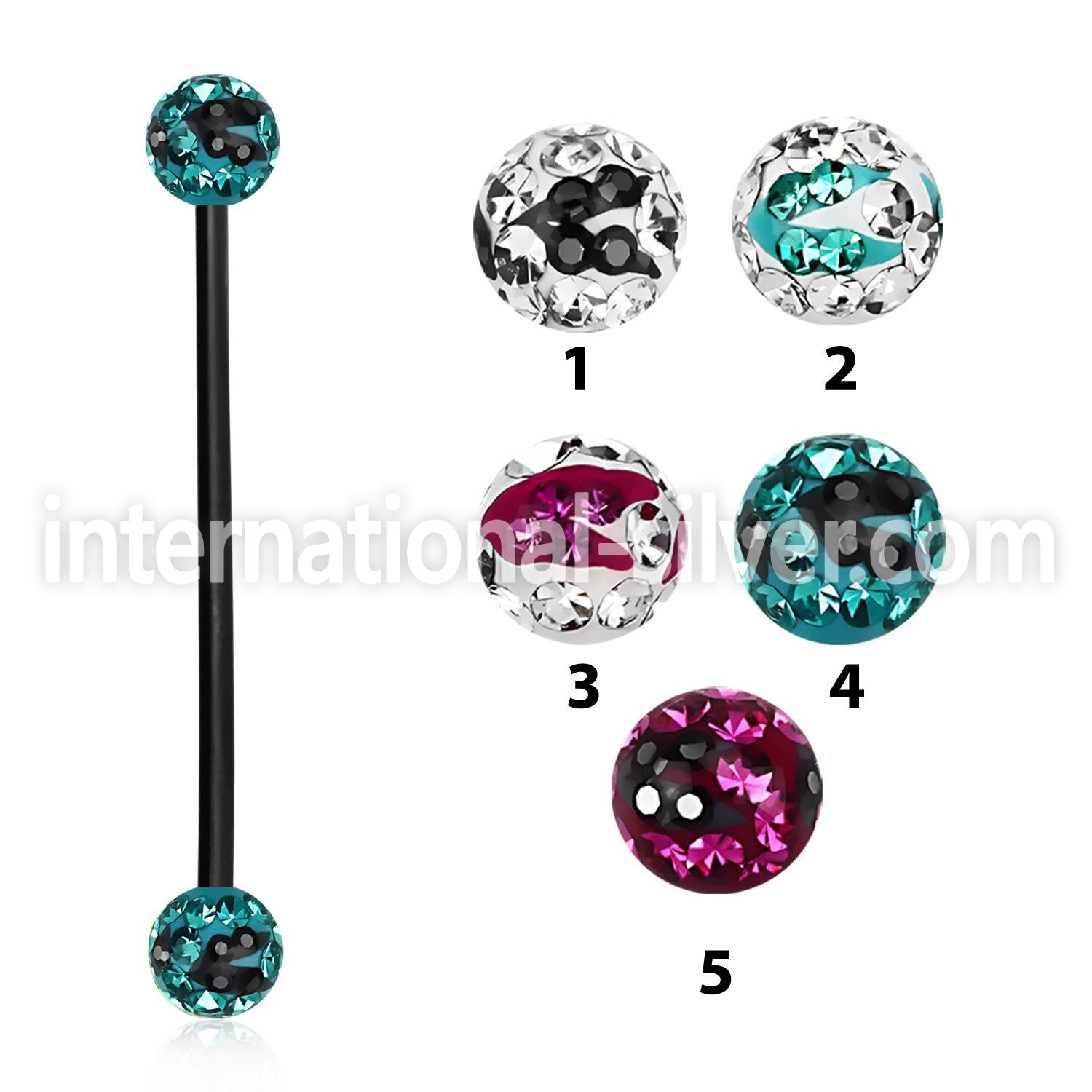 intfr5c straight barbells anodized surgical steel 316l helix