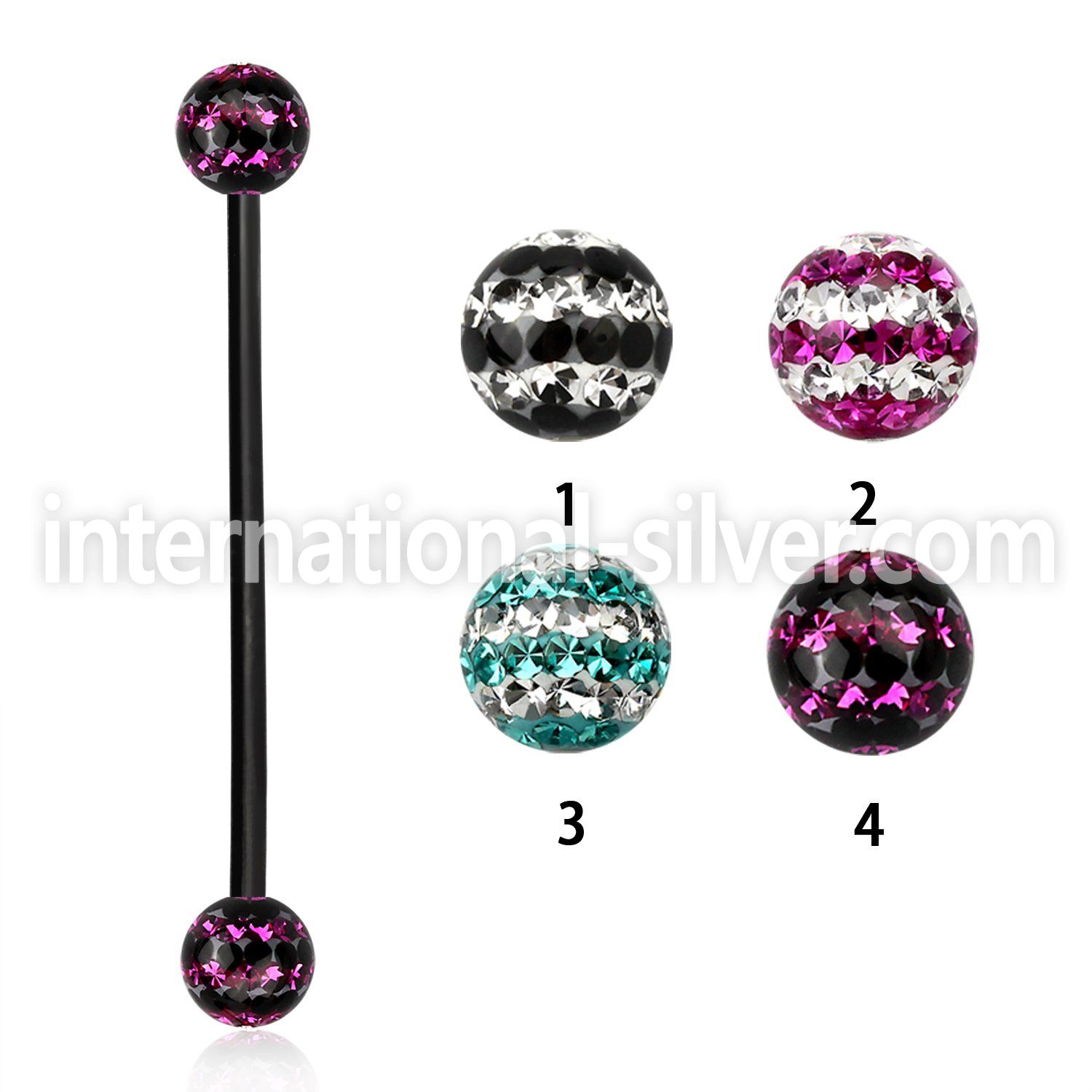 intfr5d straight barbells anodized surgical steel 316l 