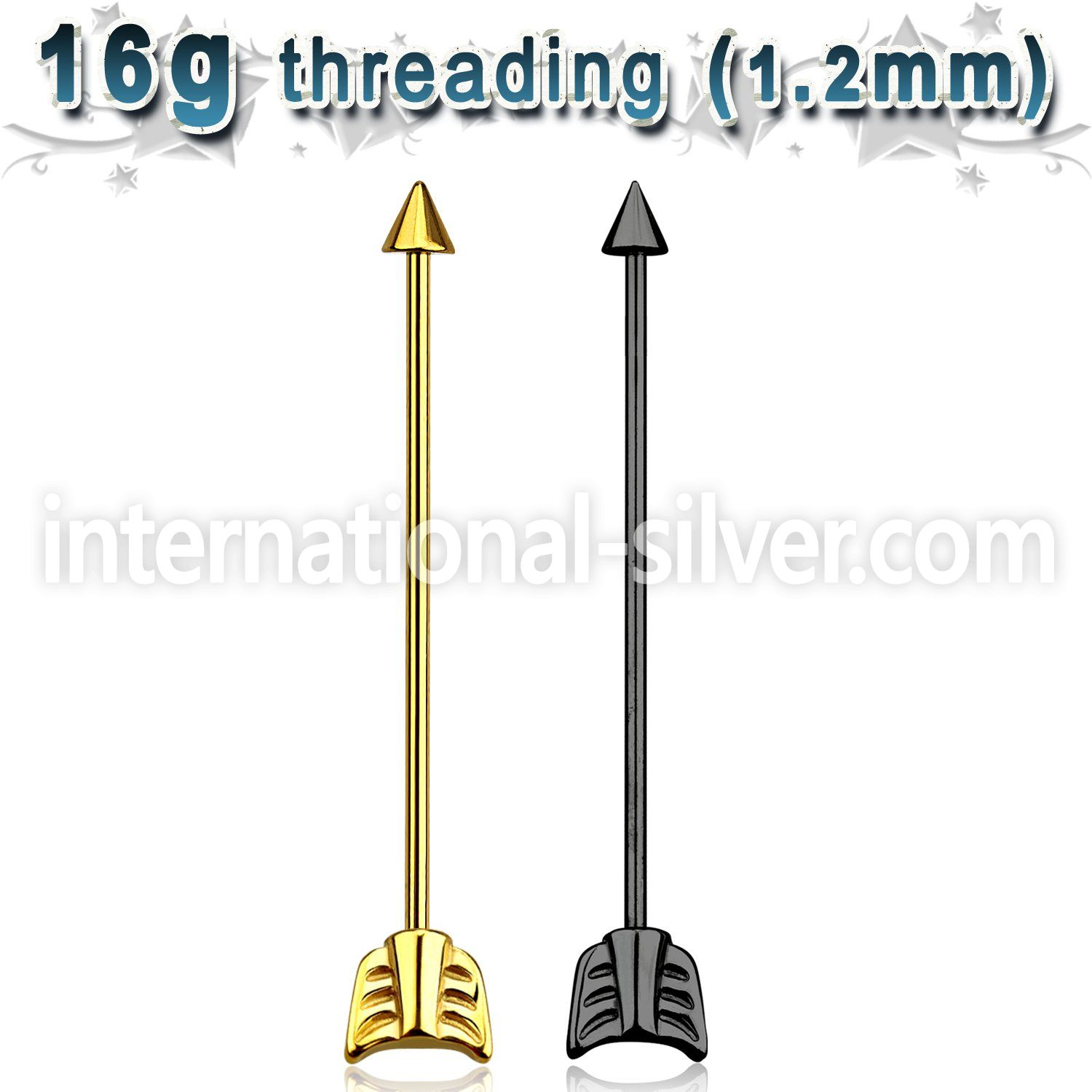 intsaw straight barbells anodized surgical steel 316l tragus