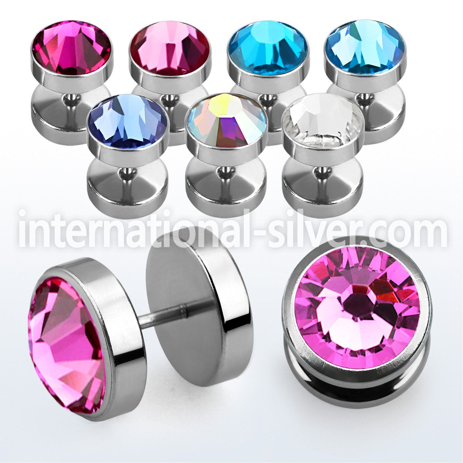 ipfb8 cheaters  illusion plugs and tapers surgical steel 316l ear lobe