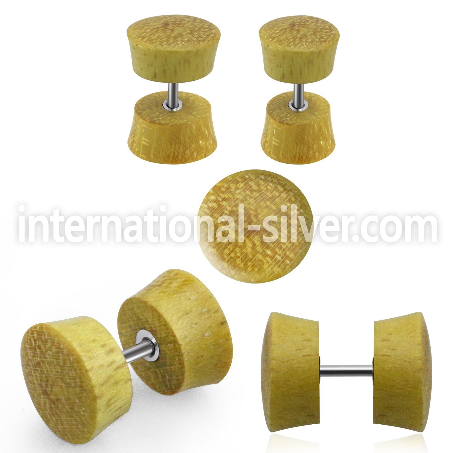 ipjaf cheaters  illusion plugs and tapers organic body jewelry ear lobe