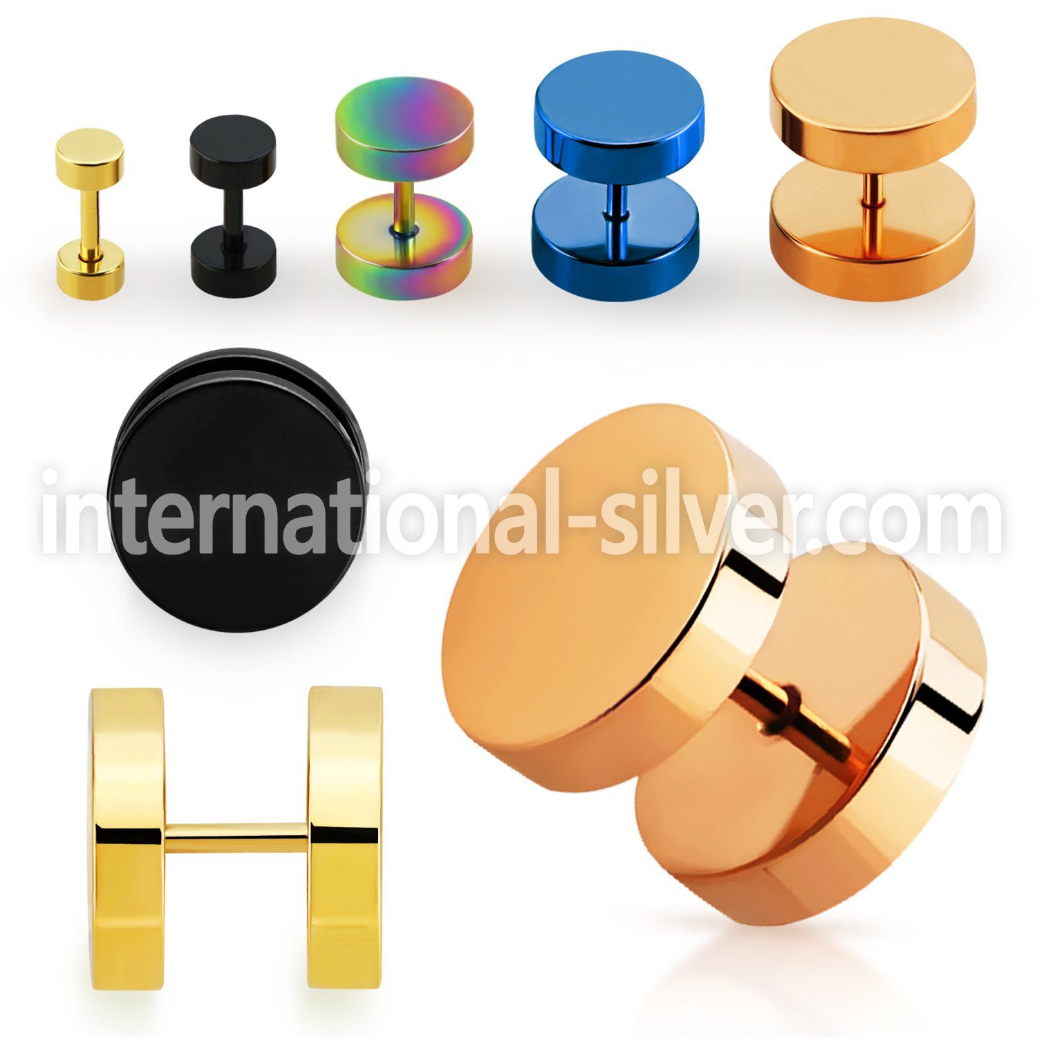 iptrd cheaters  illusion plugs and tapers anodized surgical steel 316l belly button