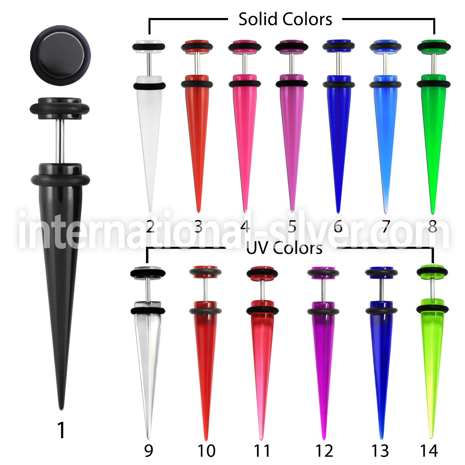 ivtp cheaters  illusion plugs and tapers acrylic body jewelry belly button