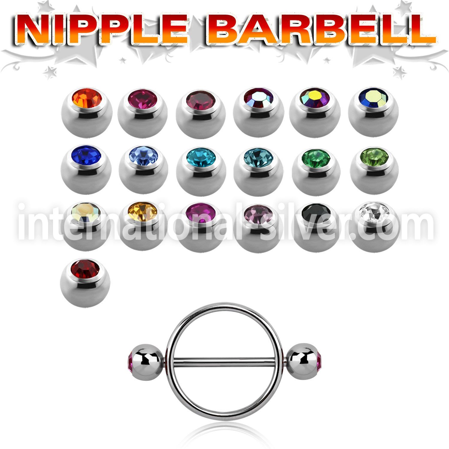 jbnpe6 straight barbells surgical steel 316l nipple