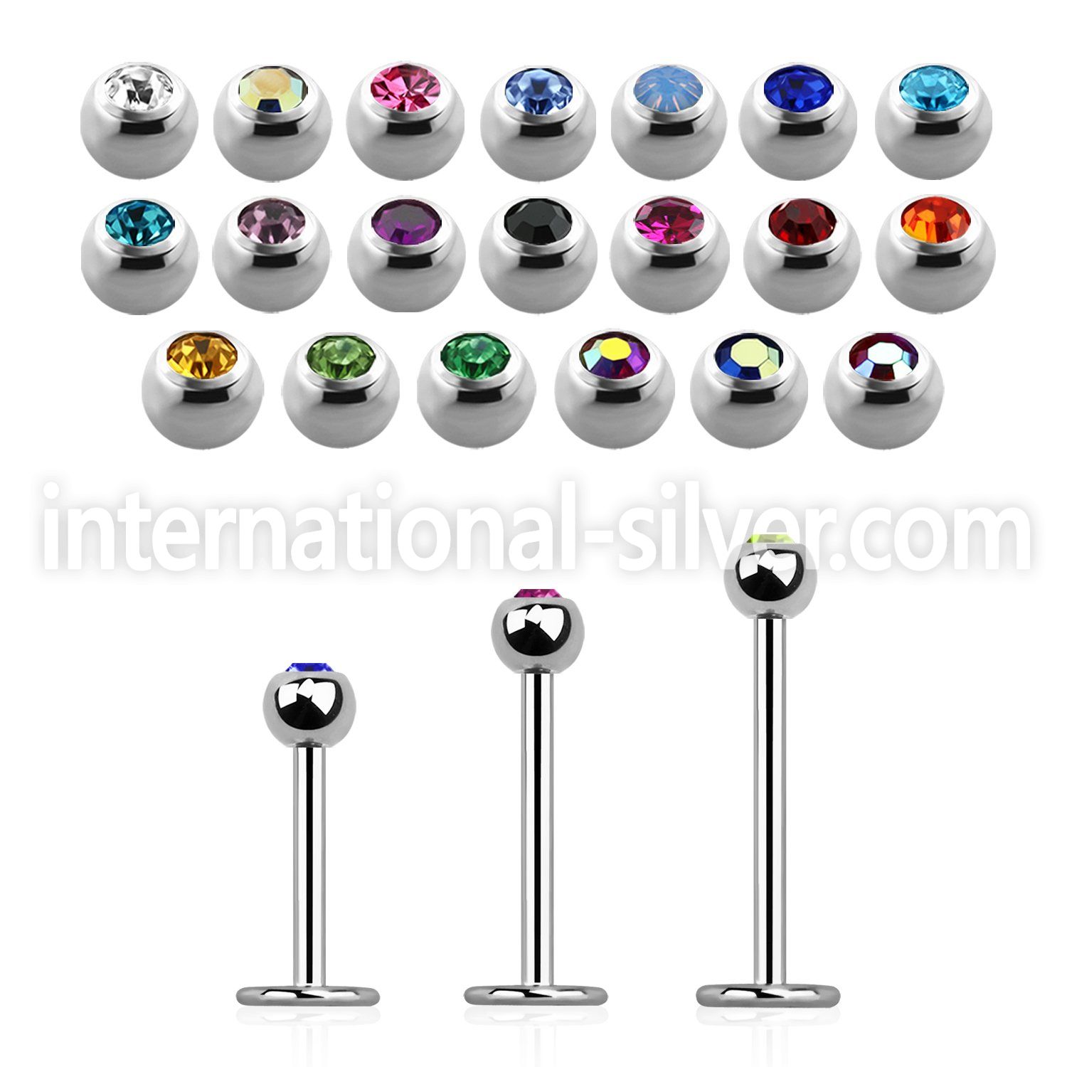 lb18jb3 surgical steel labrets helix lower lip tragus upper lip monroe piercing