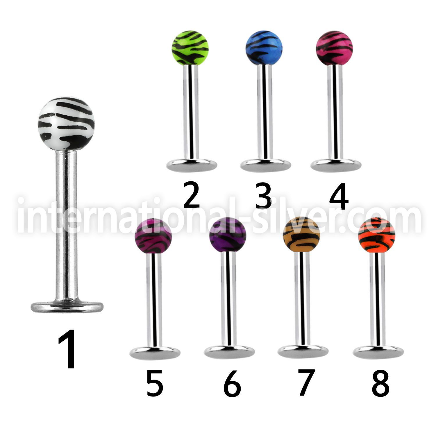 lbdxj labrets lip rings surgical steel 316l with acrylic parts labrets chin