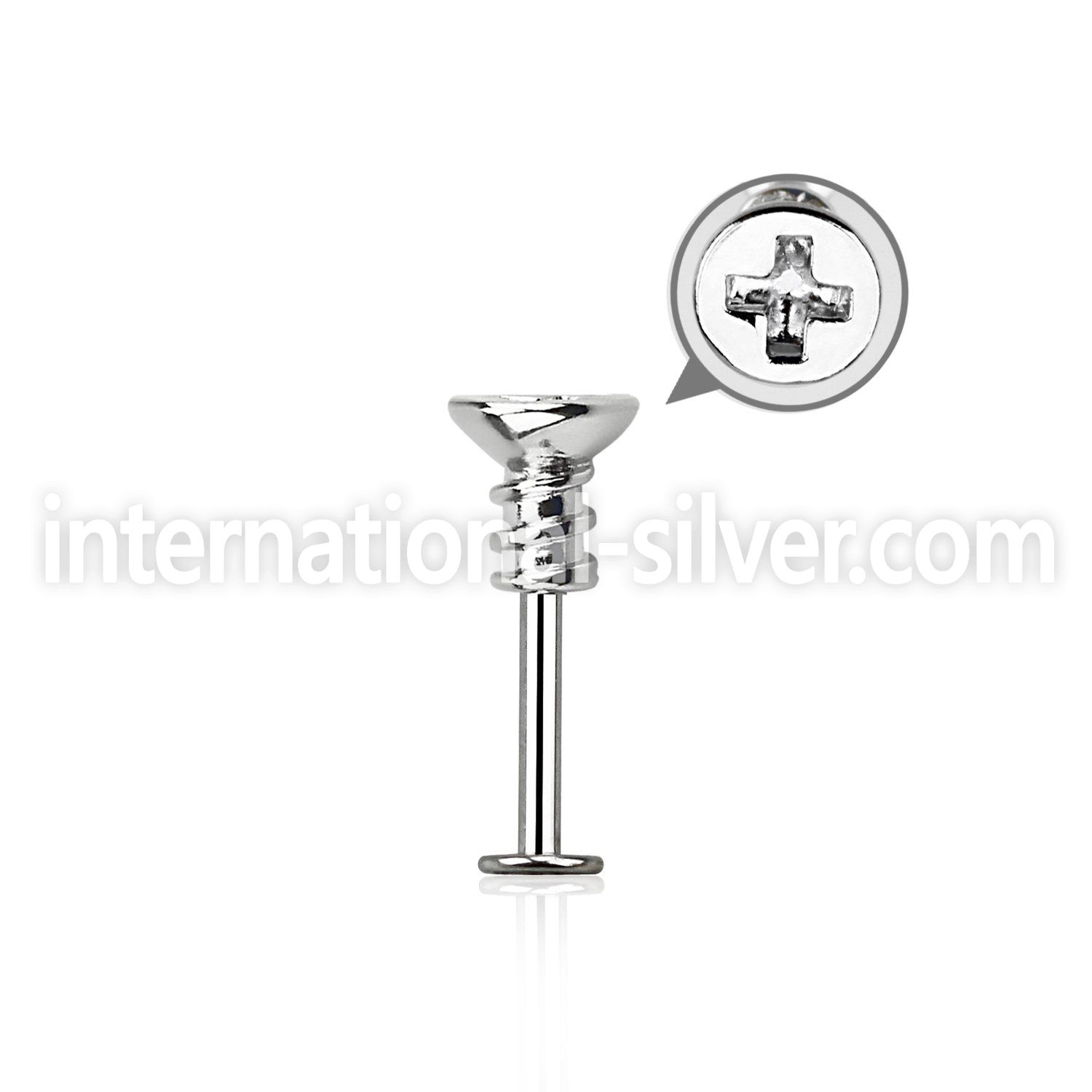 lbescw2 labrets lip rings surgical steel 316l labrets chin