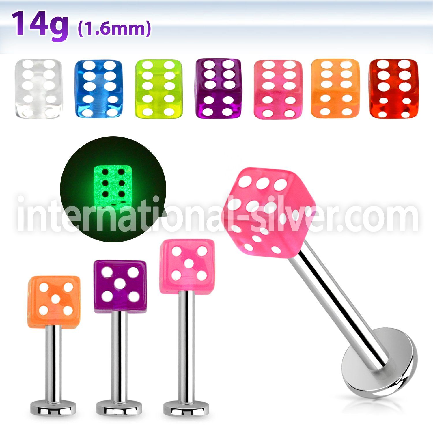 lbgldi labrets lip rings surgical steel 316l with acrylic parts labrets chin