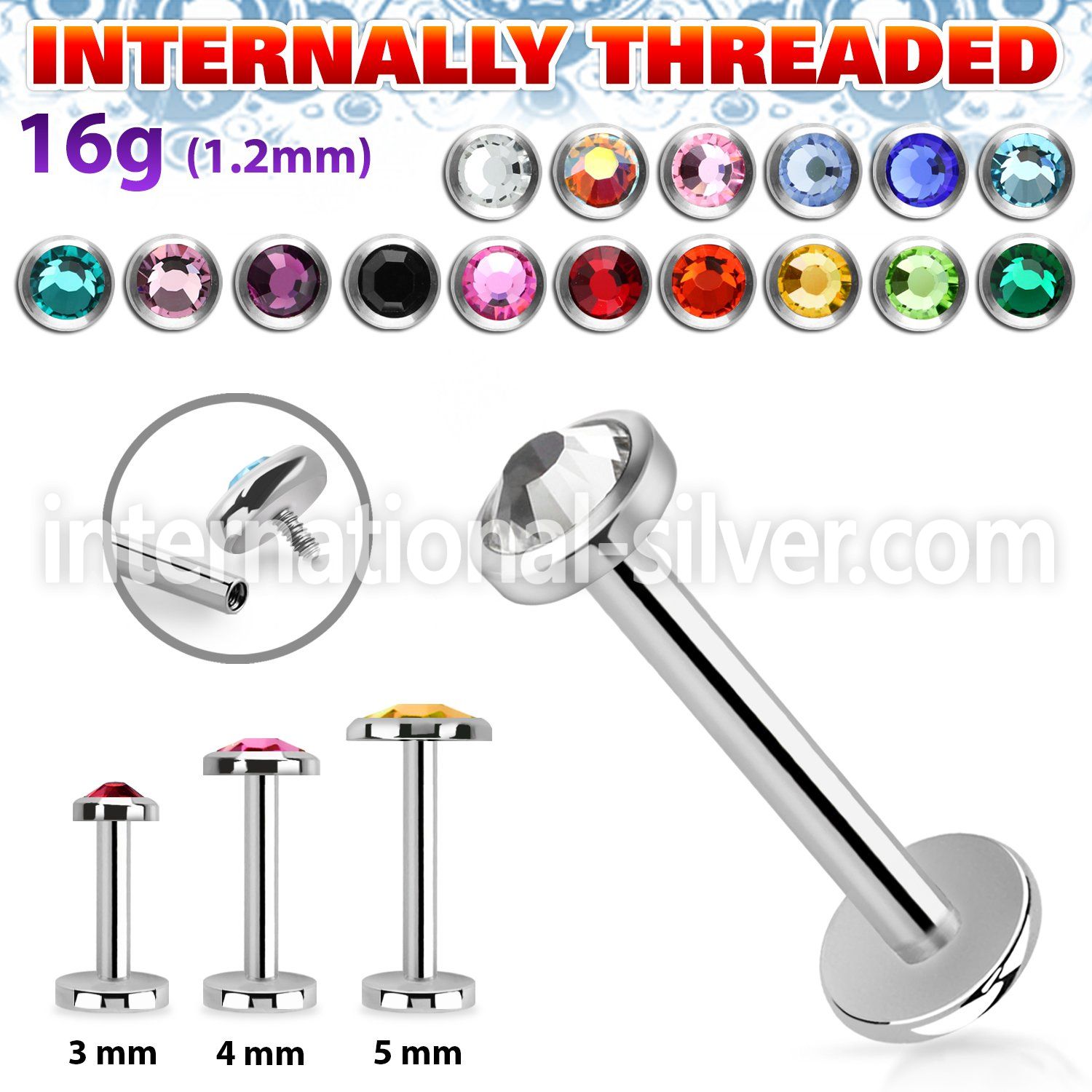 lbifb labrets lip rings surgical steel 316l labrets chin