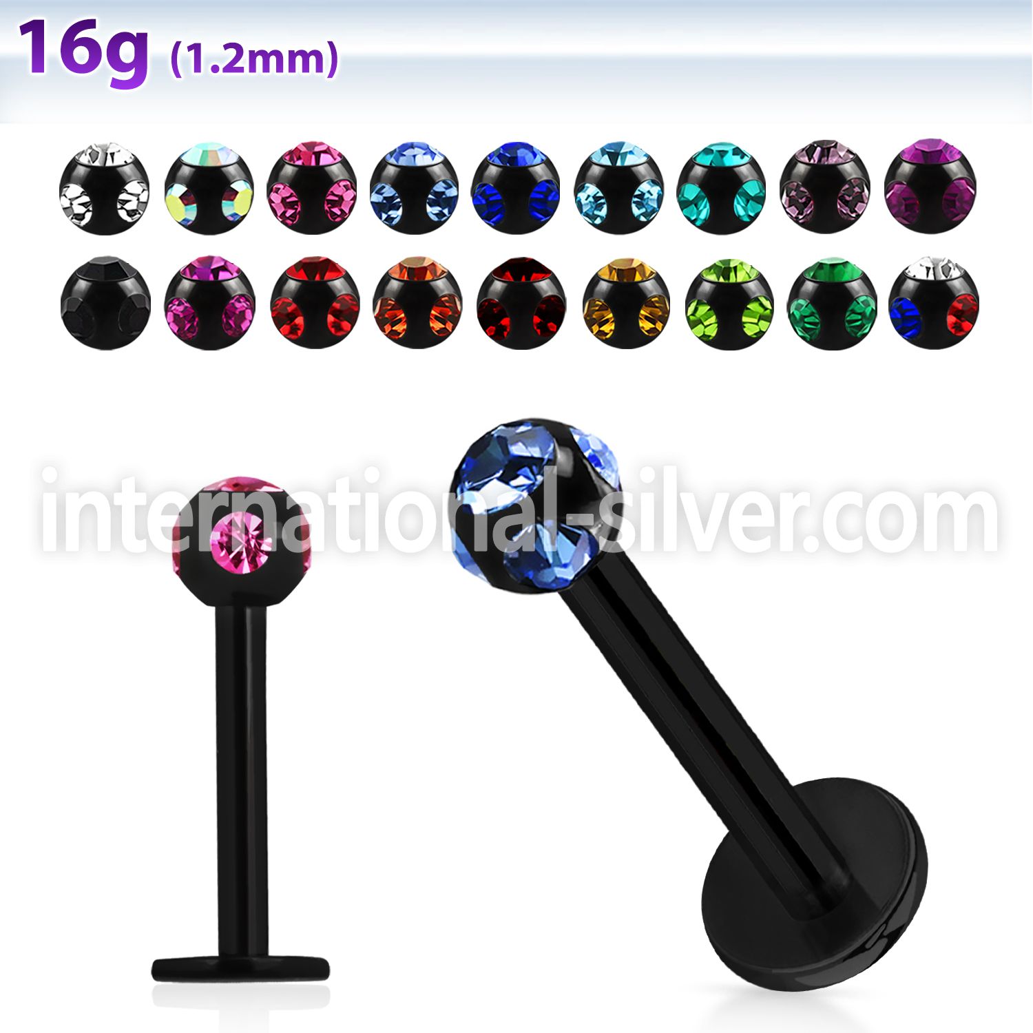 lbkca labrets lip rings anodized surgical steel 316l labrets chin