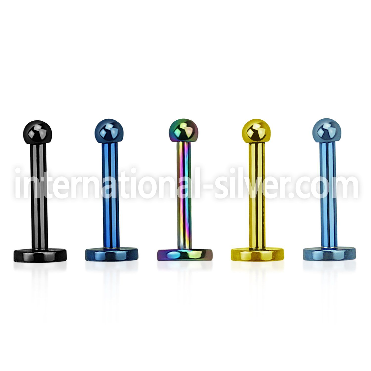 lbtb2 labrets lip rings anodized surgical steel 316l labrets chin