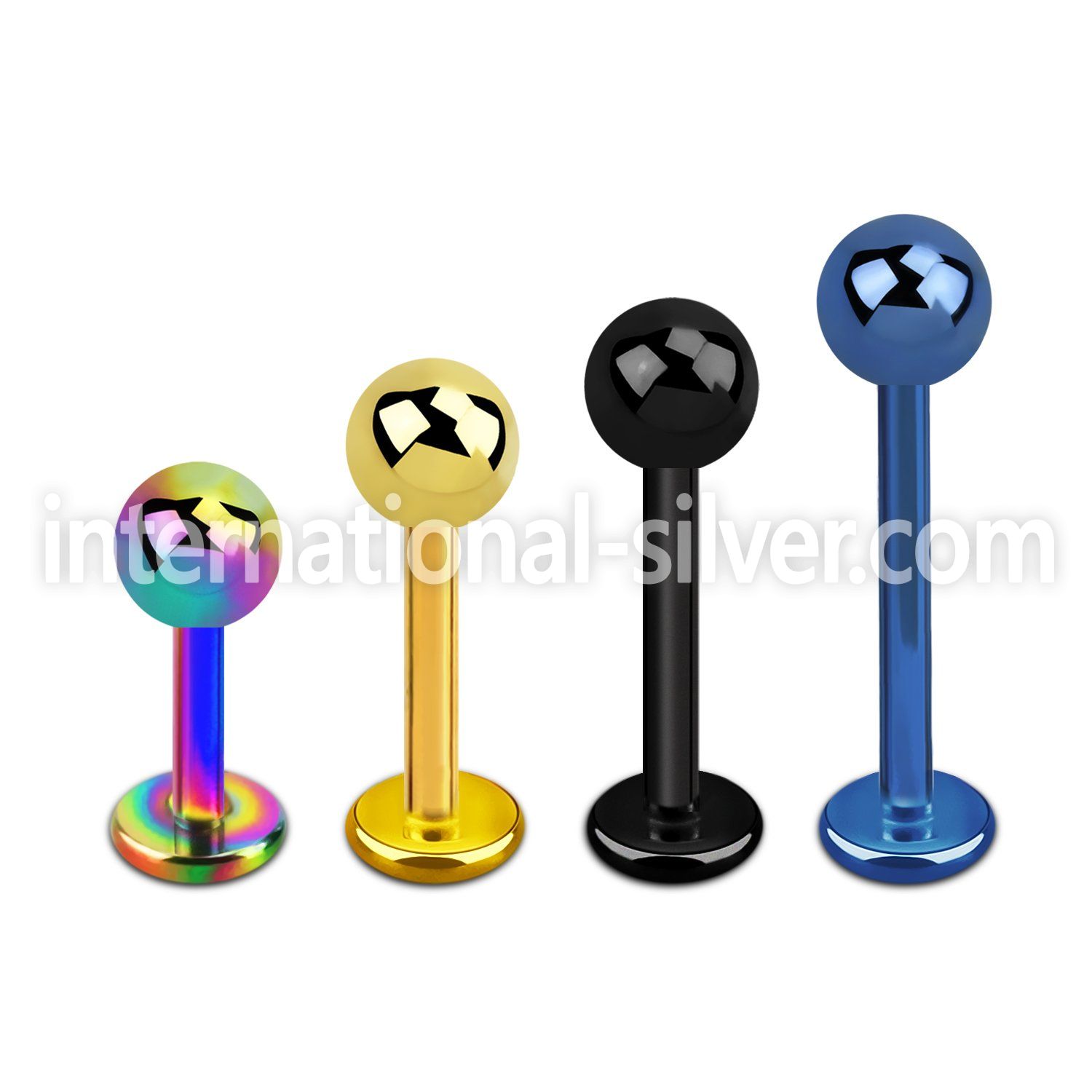 lbtb4s labrets lip rings anodized surgical steel 316l labrets chin