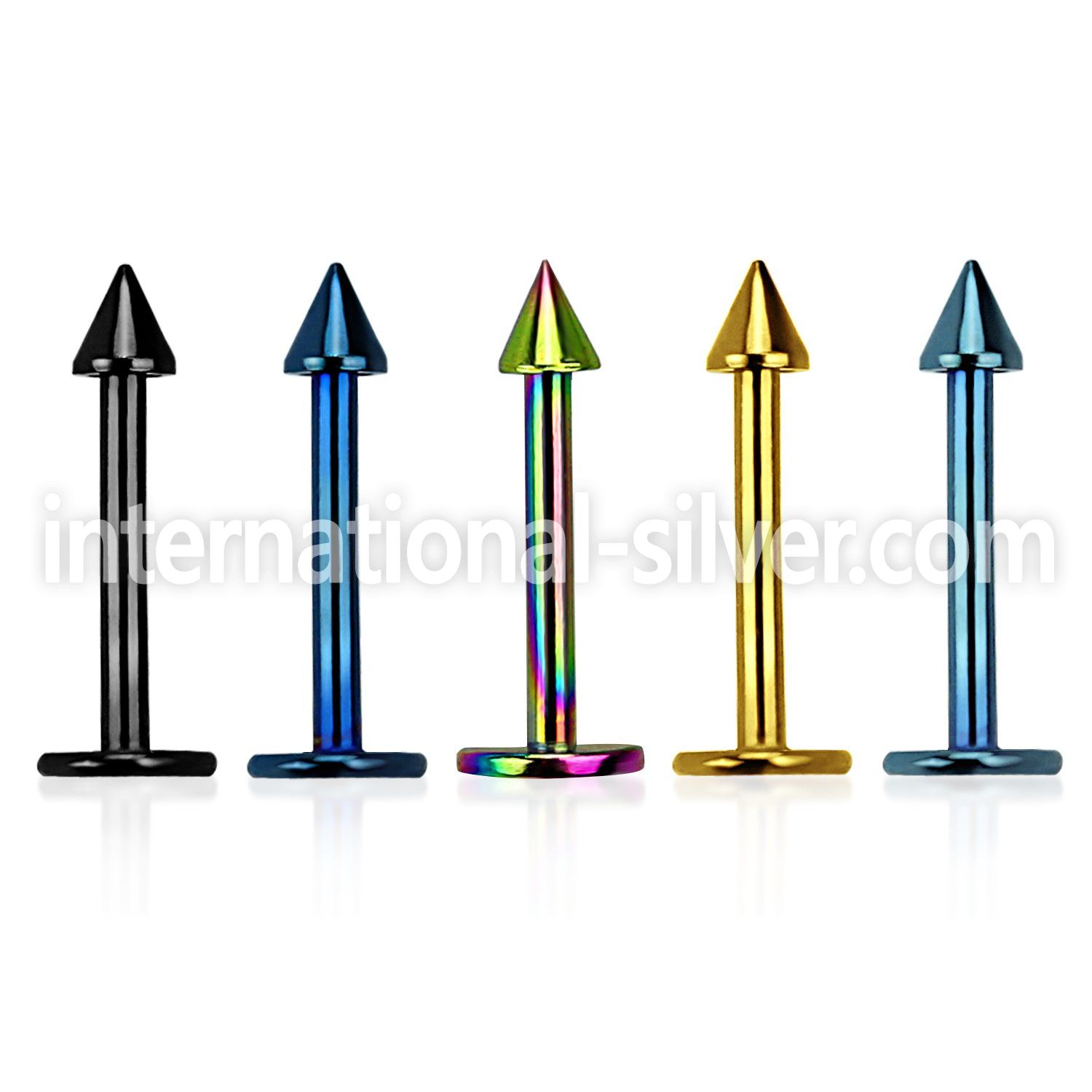 lbtcn2 labrets lip rings anodized surgical steel 316l labrets chin