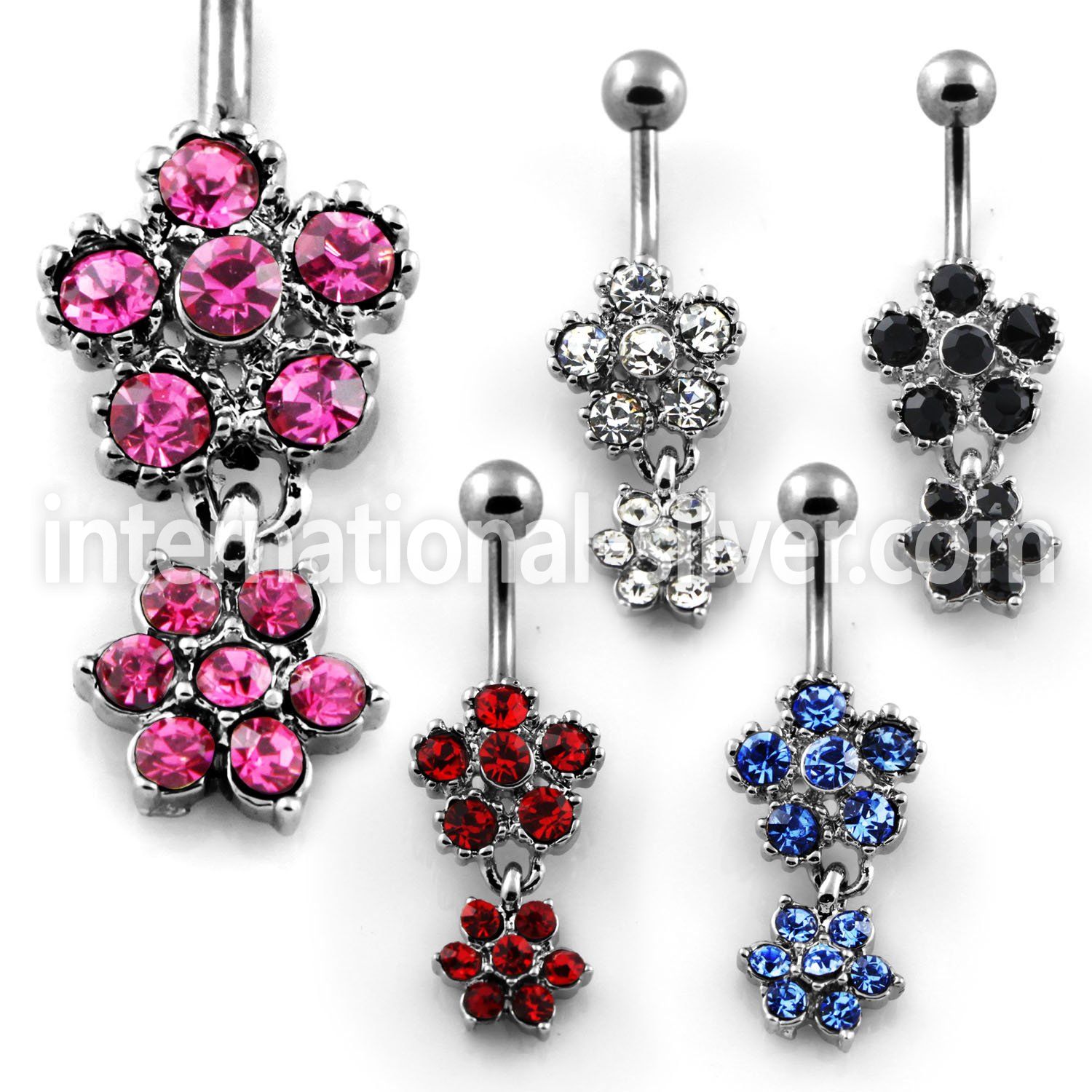 mcd377 belly rings surgical steel 316l belly button