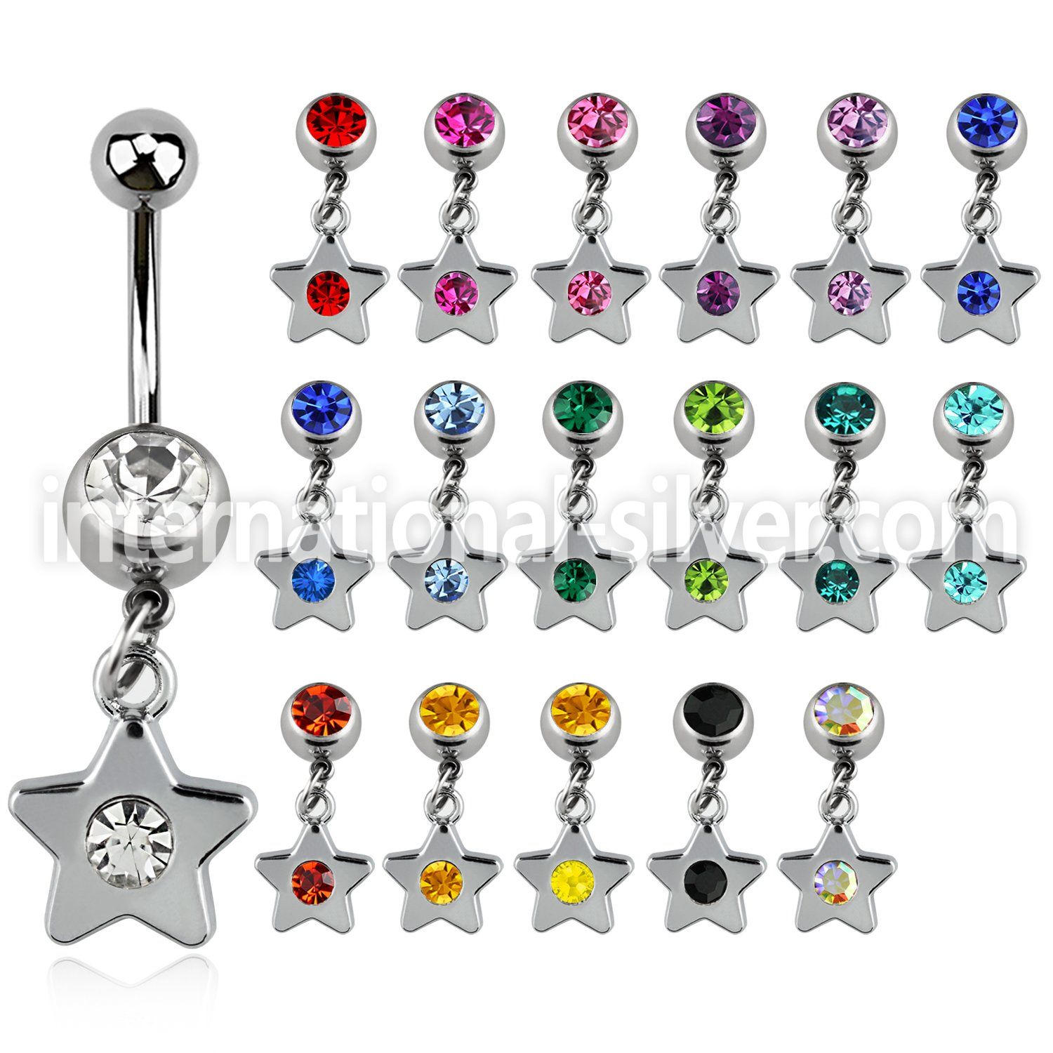 mcd398 belly rings surgical steel 316l belly button