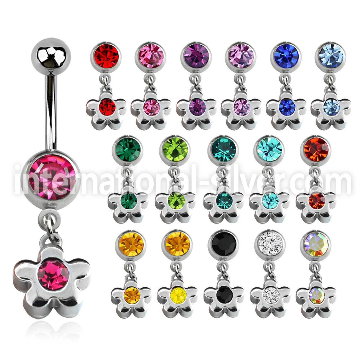 mcd399 belly rings surgical steel 316l belly button