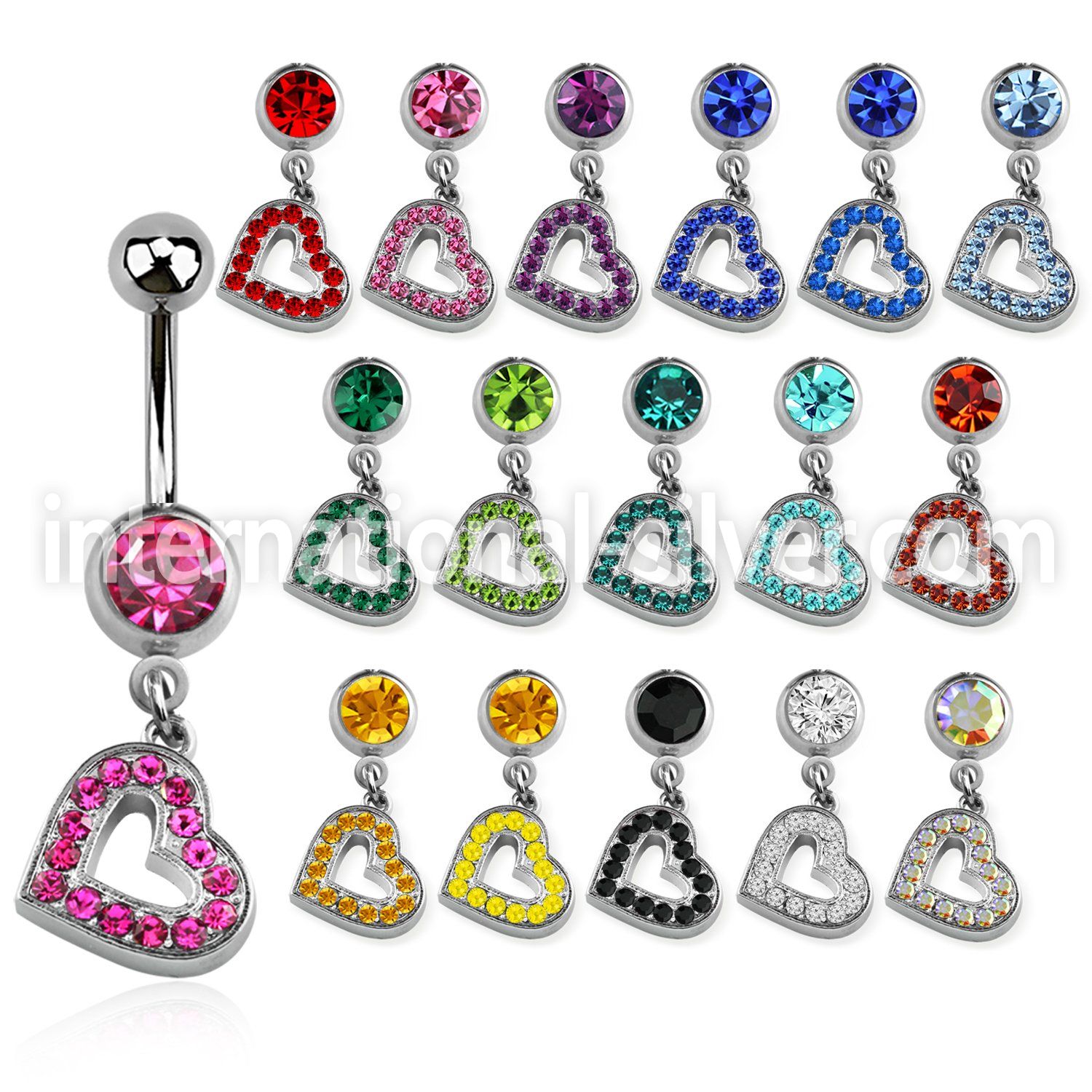 mcd402 belly rings surgical steel 316l belly button