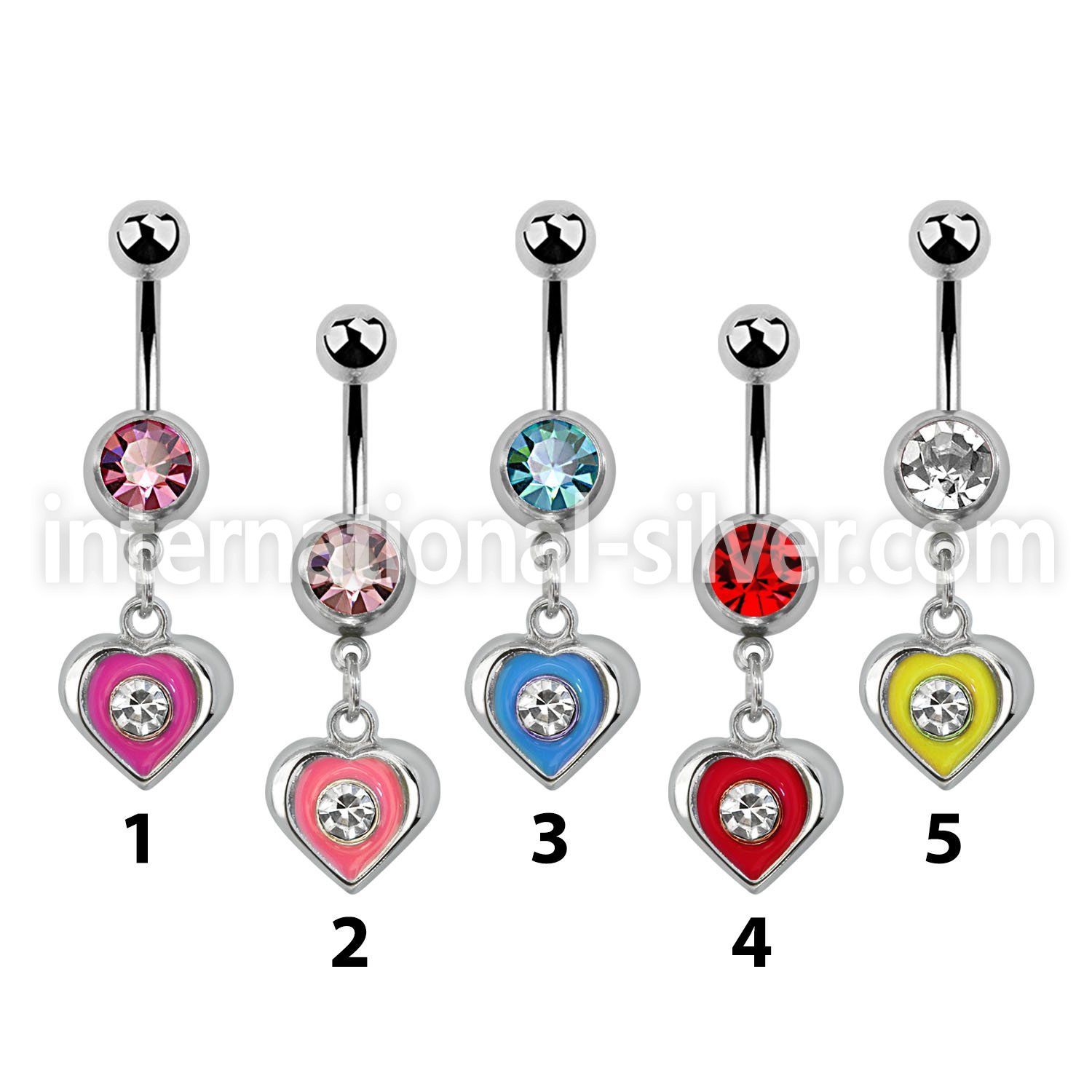 mcd408 belly rings surgical steel 316l belly button